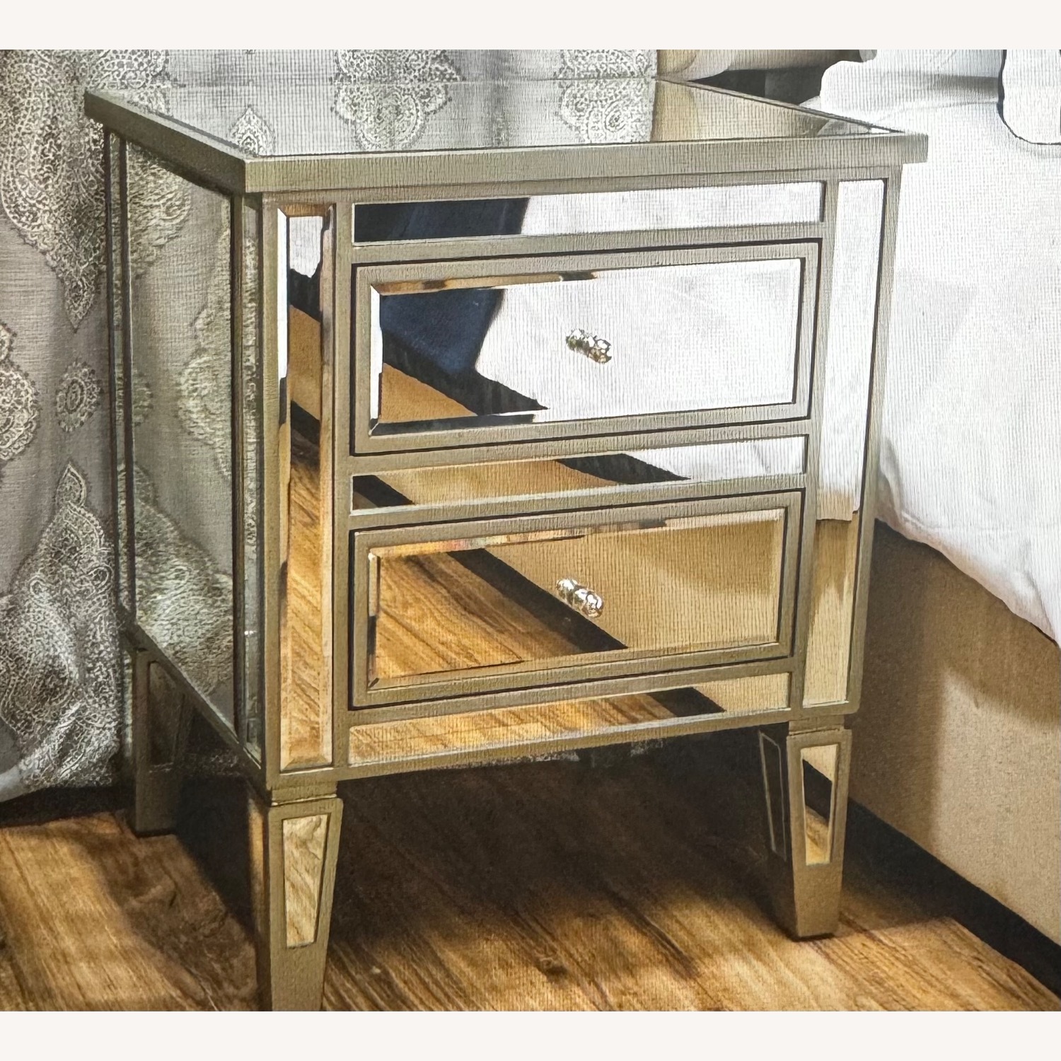 Mirrored Nightstand - image-2