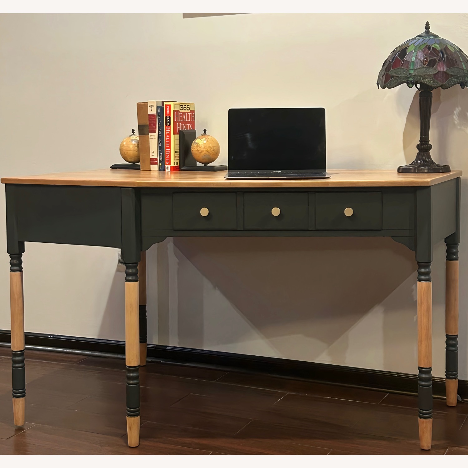 Ethan Allen Refinished Corner Desk - image-0