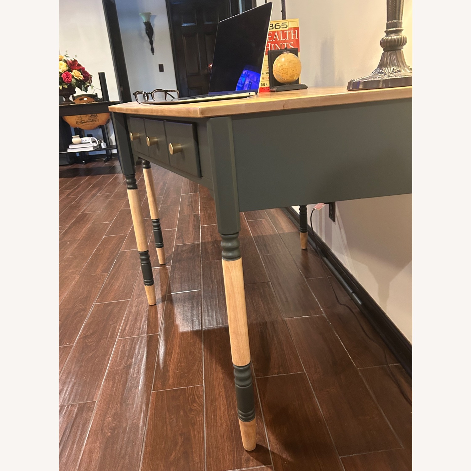 Ethan Allen Refinished Corner Desk - image-7