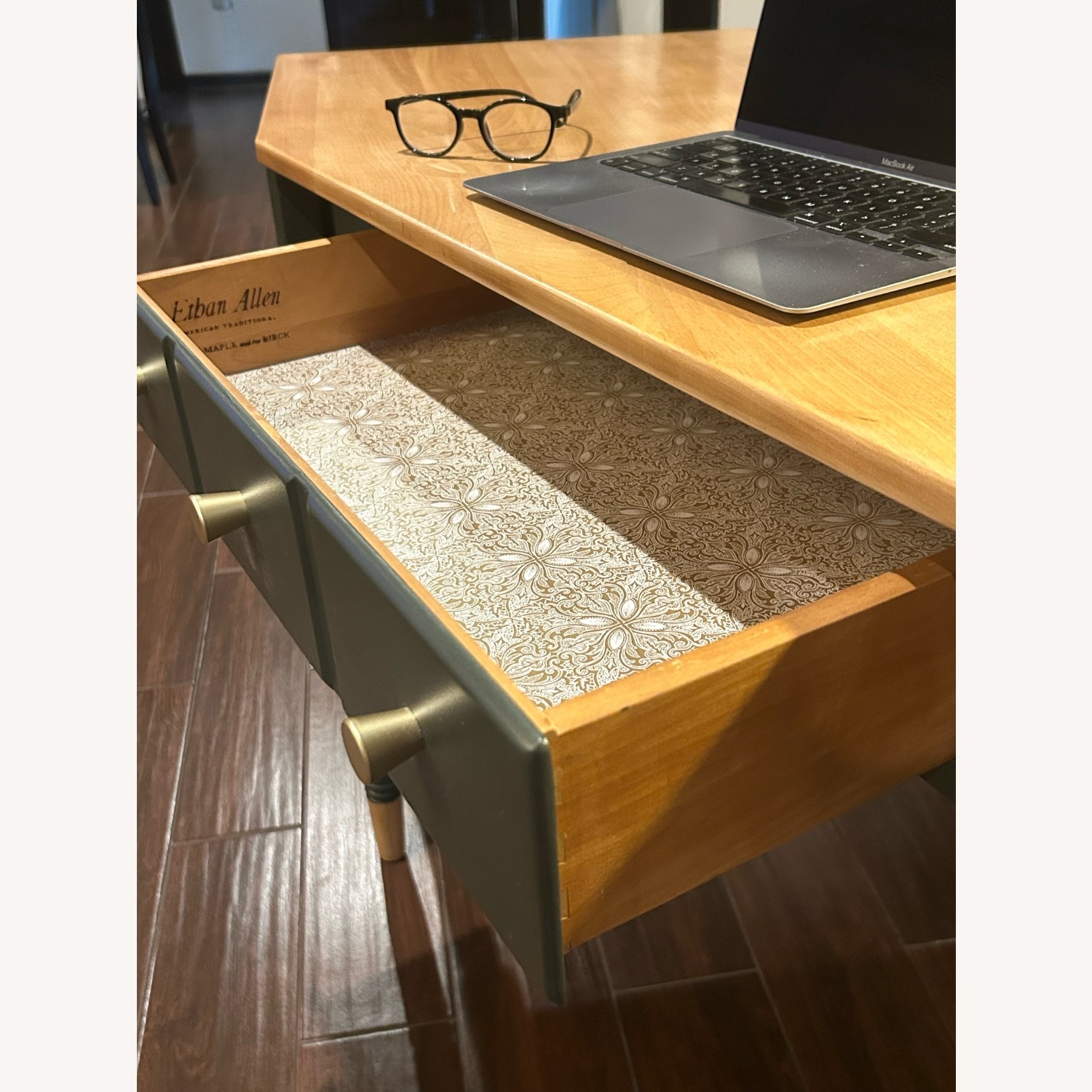 Ethan Allen Refinished Corner Desk - image-2