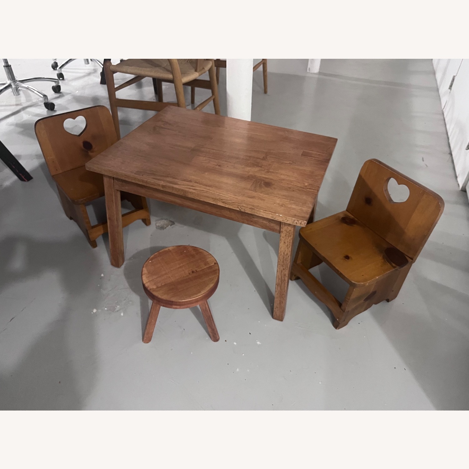 Kids Table Set Chairs & Stool - image-1