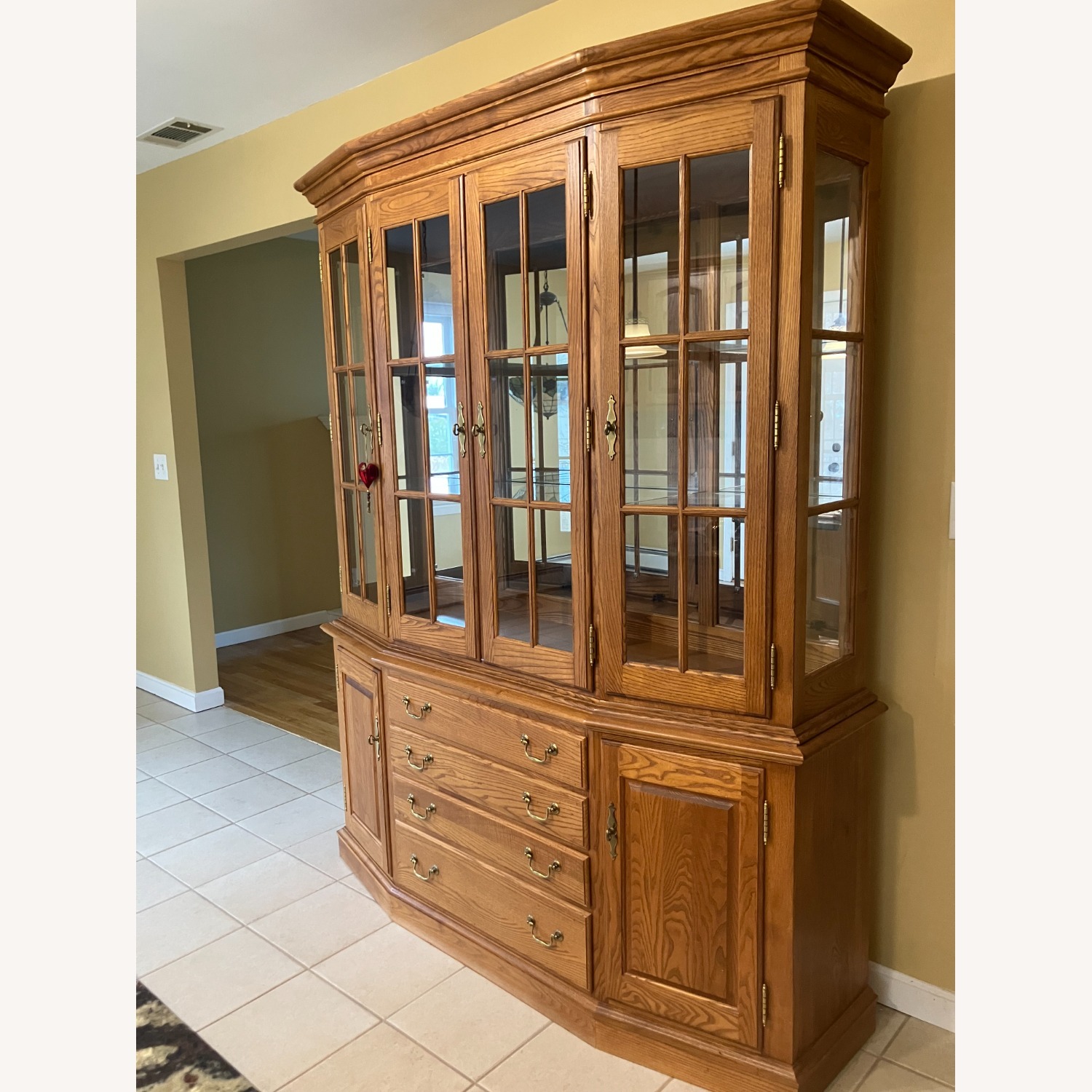 Hardwood Lighted China Cabinet - image-3