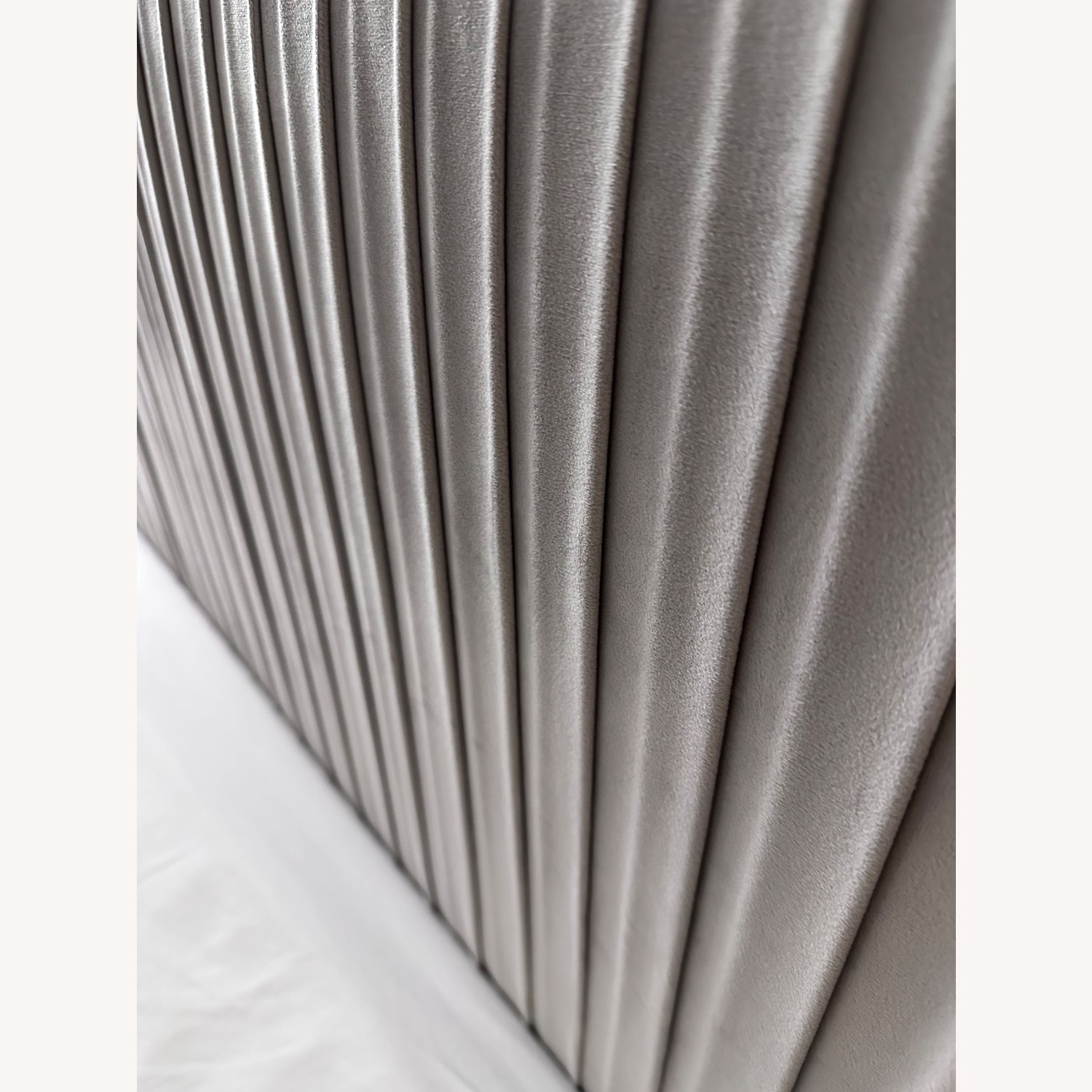 Queen Headboard in Grey Velvet - image-3