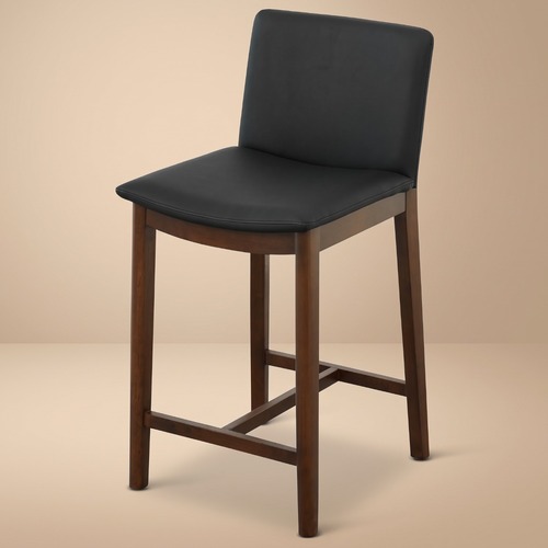 Used Sheldon Black Leather Counter Chair for sale on AptDeco