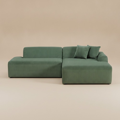 Used Dexter Green Corduroy Sectional Right Facing for sale on AptDeco