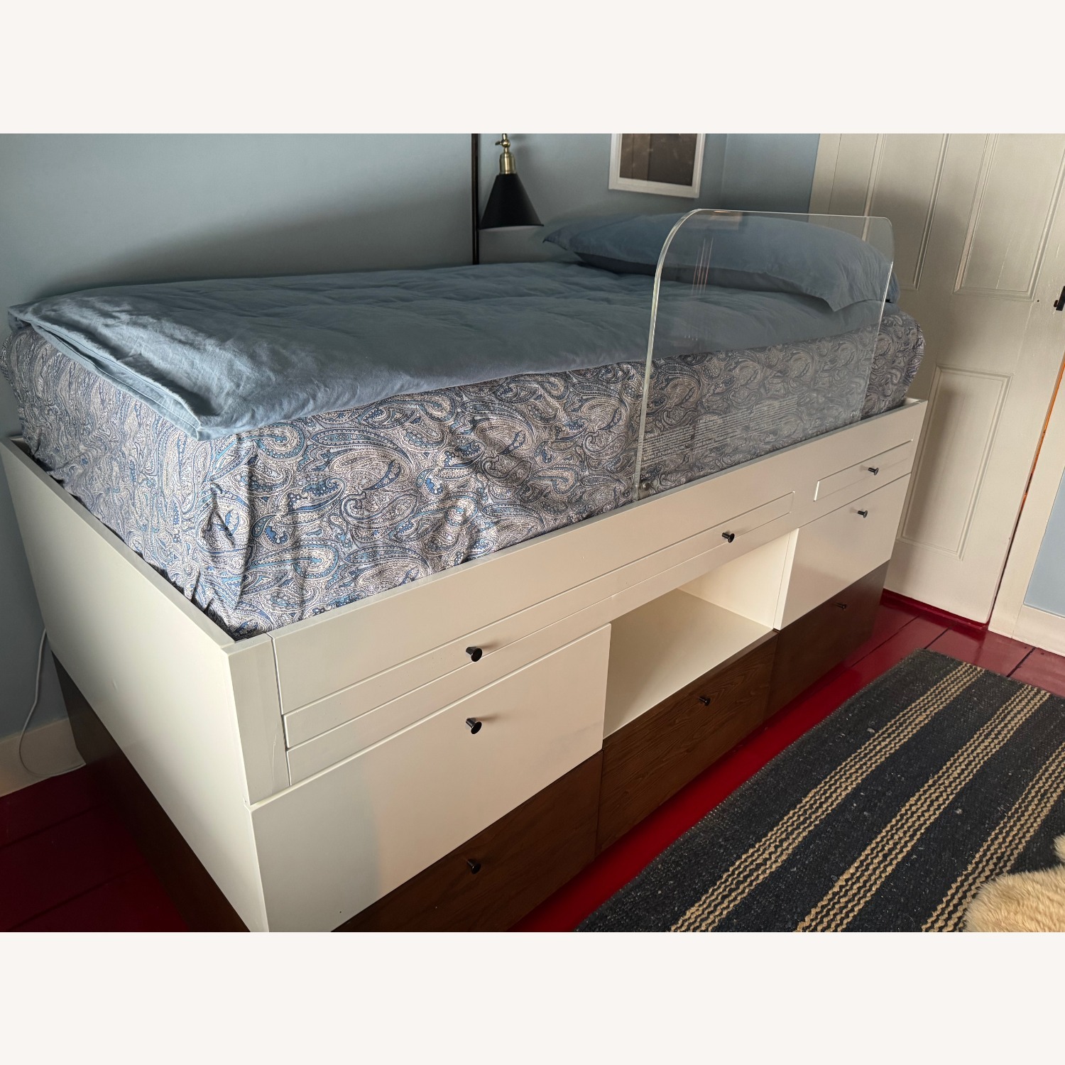 West Elm Wexpbt Captain's Bed w Pull out Desk - image-2