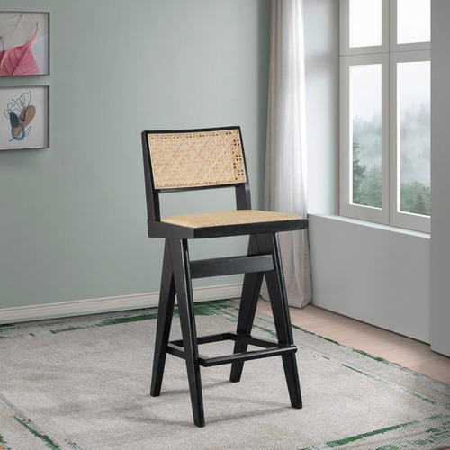 Used Kora Rattan Bar Stool Set of 2 for sale on AptDeco