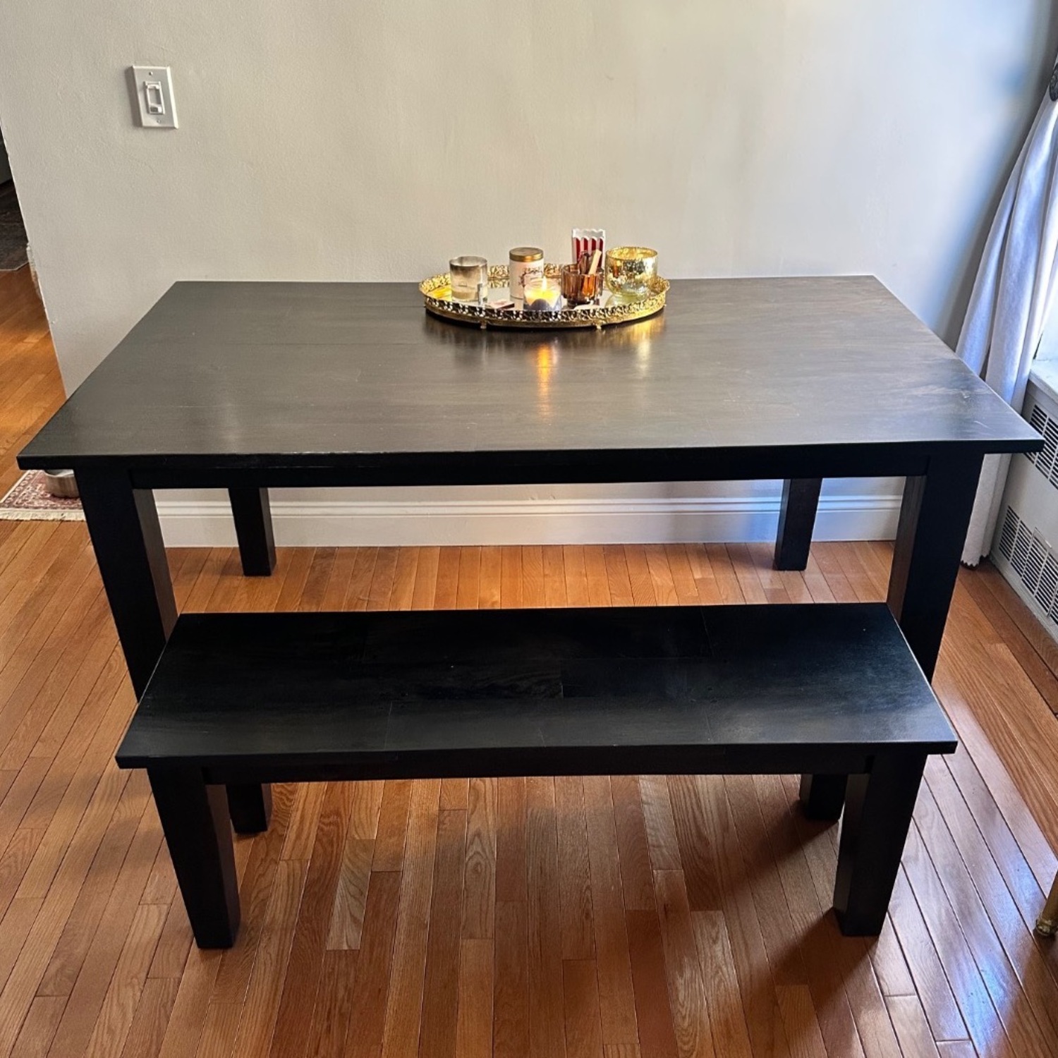 Crate & Barrel Dining Table and Bench - image-5