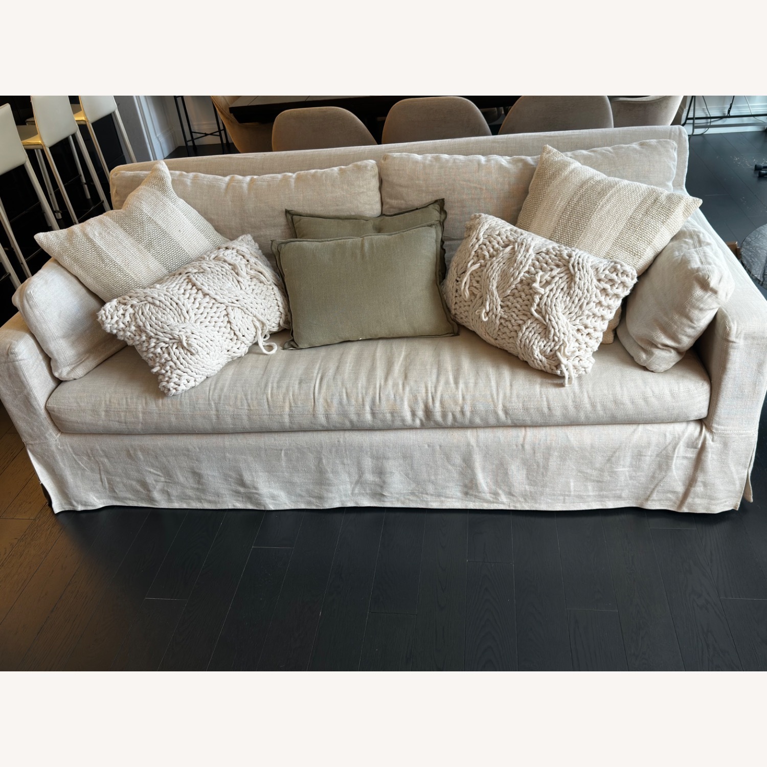 Restoratio Hardware 7’ Belgian Track Arm Slipcovored Sofa - image-6
