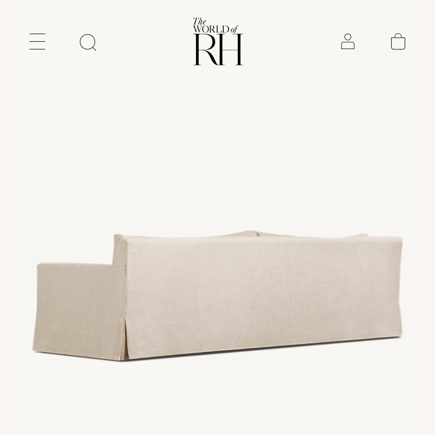 Restoratio Hardware 7’ Belgian Track Arm Slipcovored Sofa - image-1