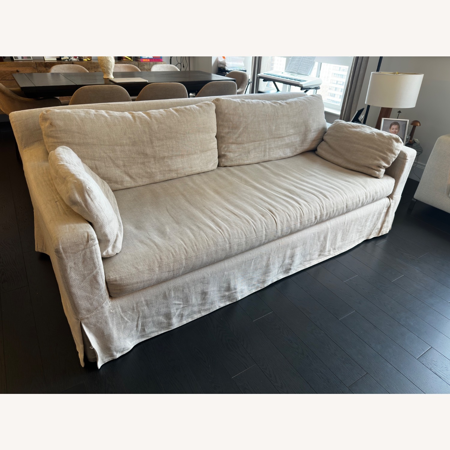 Restoratio Hardware 7’ Belgian Track Arm Slipcovored Sofa - image-3