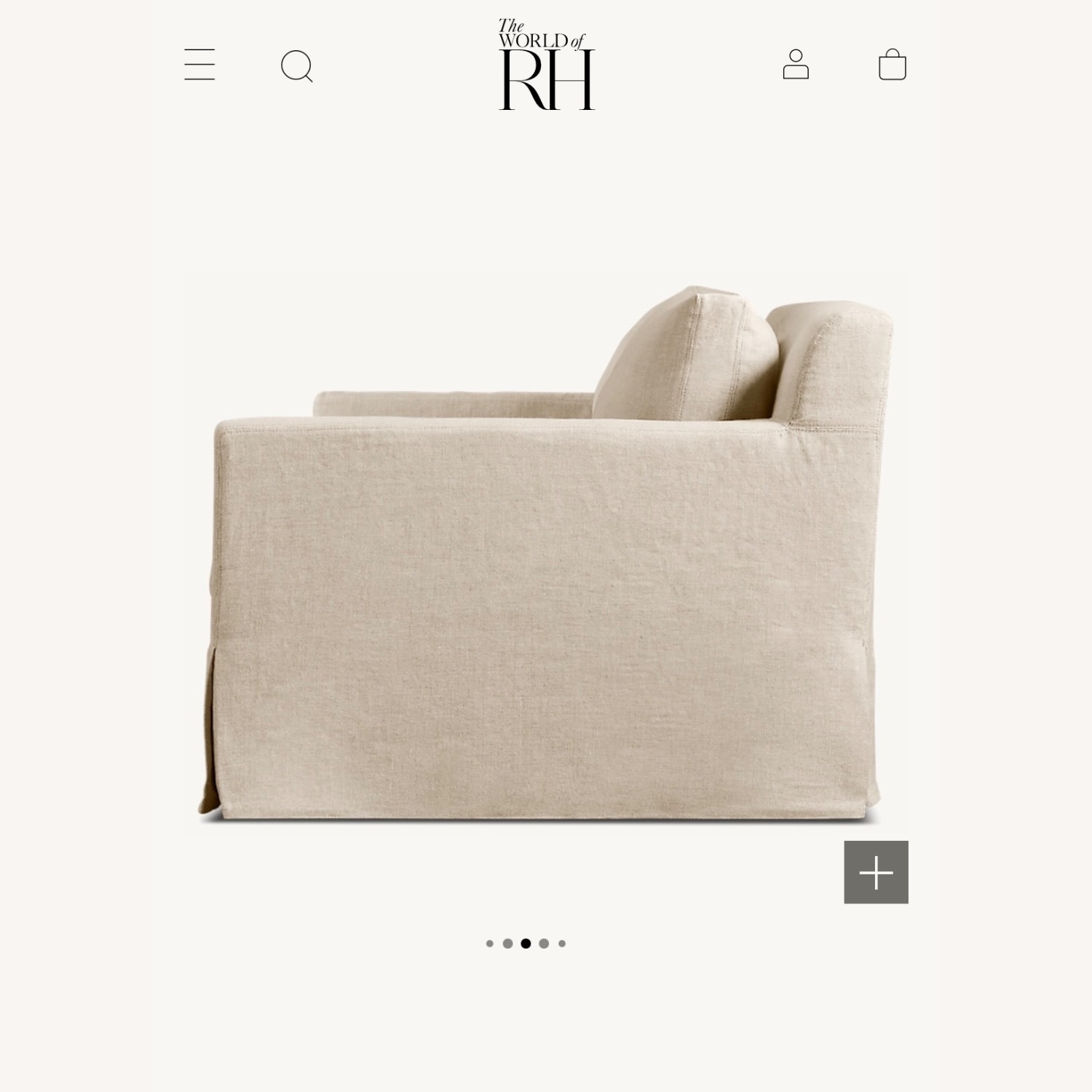 Restoratio Hardware 7’ Belgian Track Arm Slipcovored Sofa - image-2