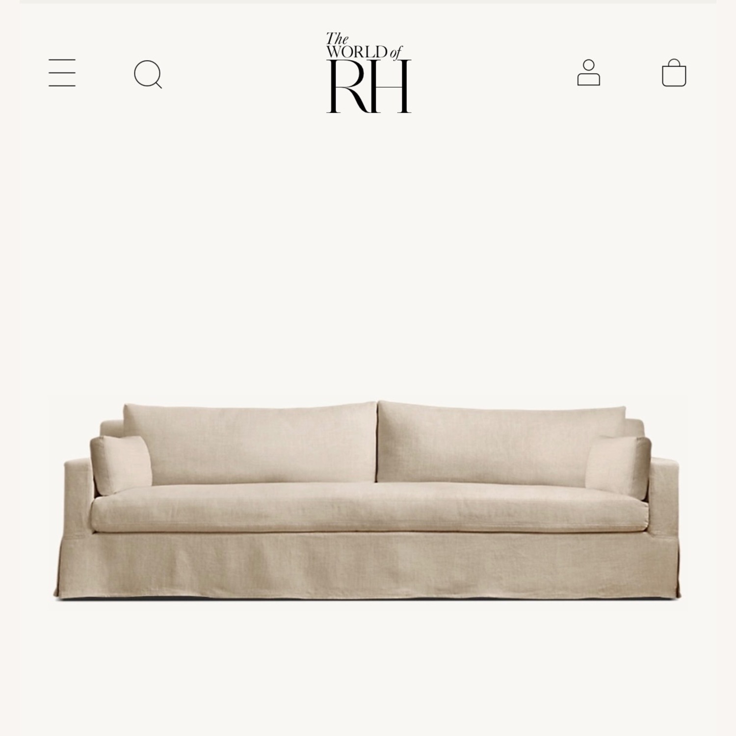 Restoratio Hardware 7’ Belgian Track Arm Slipcovored Sofa - image-0