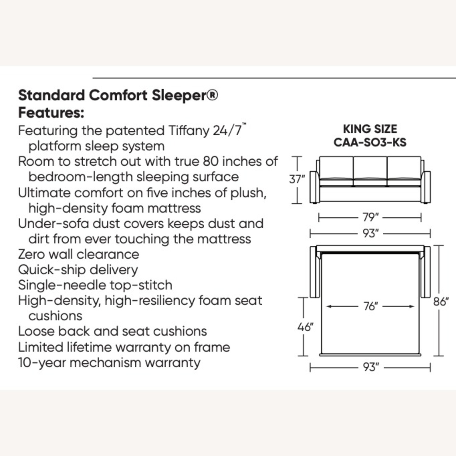 American Leather King Sleeper Sofa - image-7