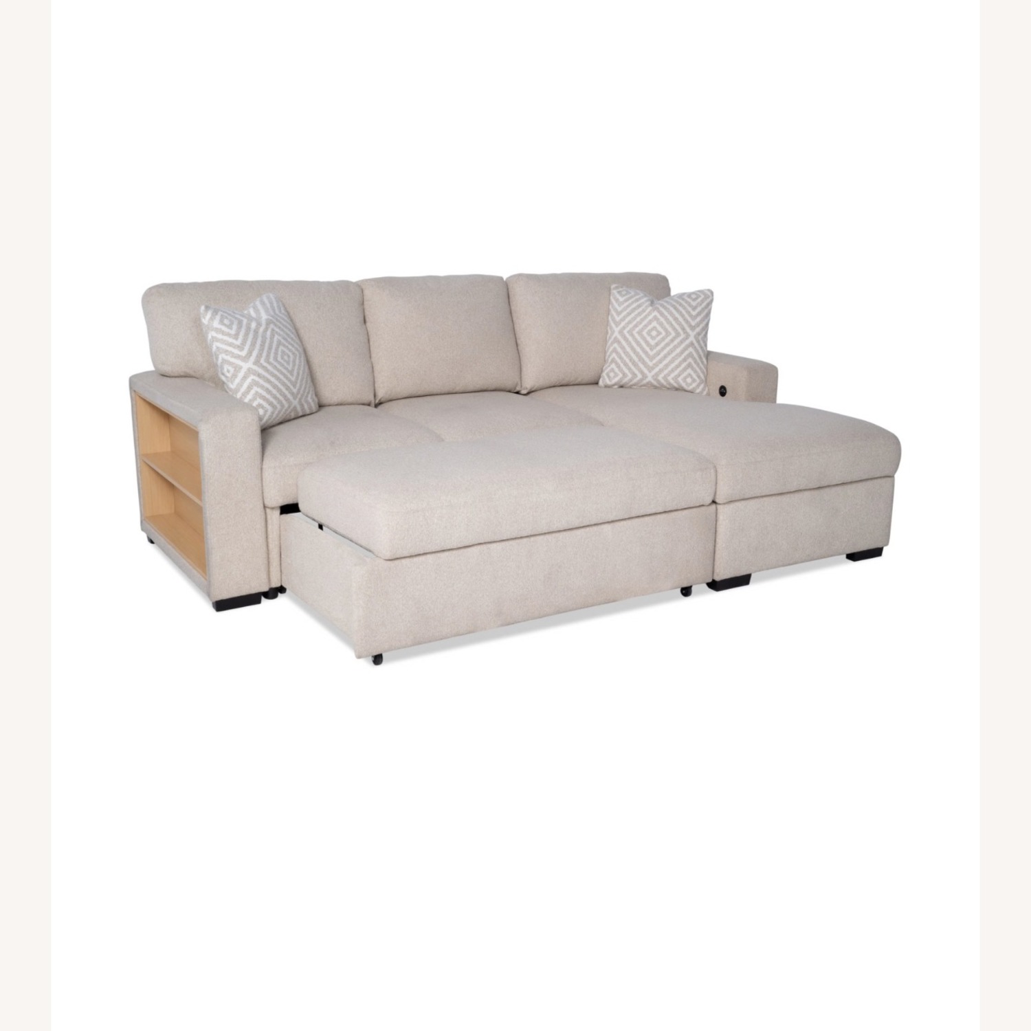 Sleeper Chaise Sectional with USB & USB-C Ports - image-6