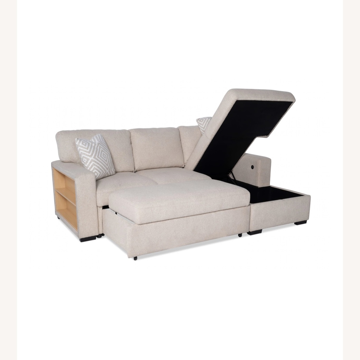 Sleeper Chaise Sectional with USB & USB-C Ports - image-5