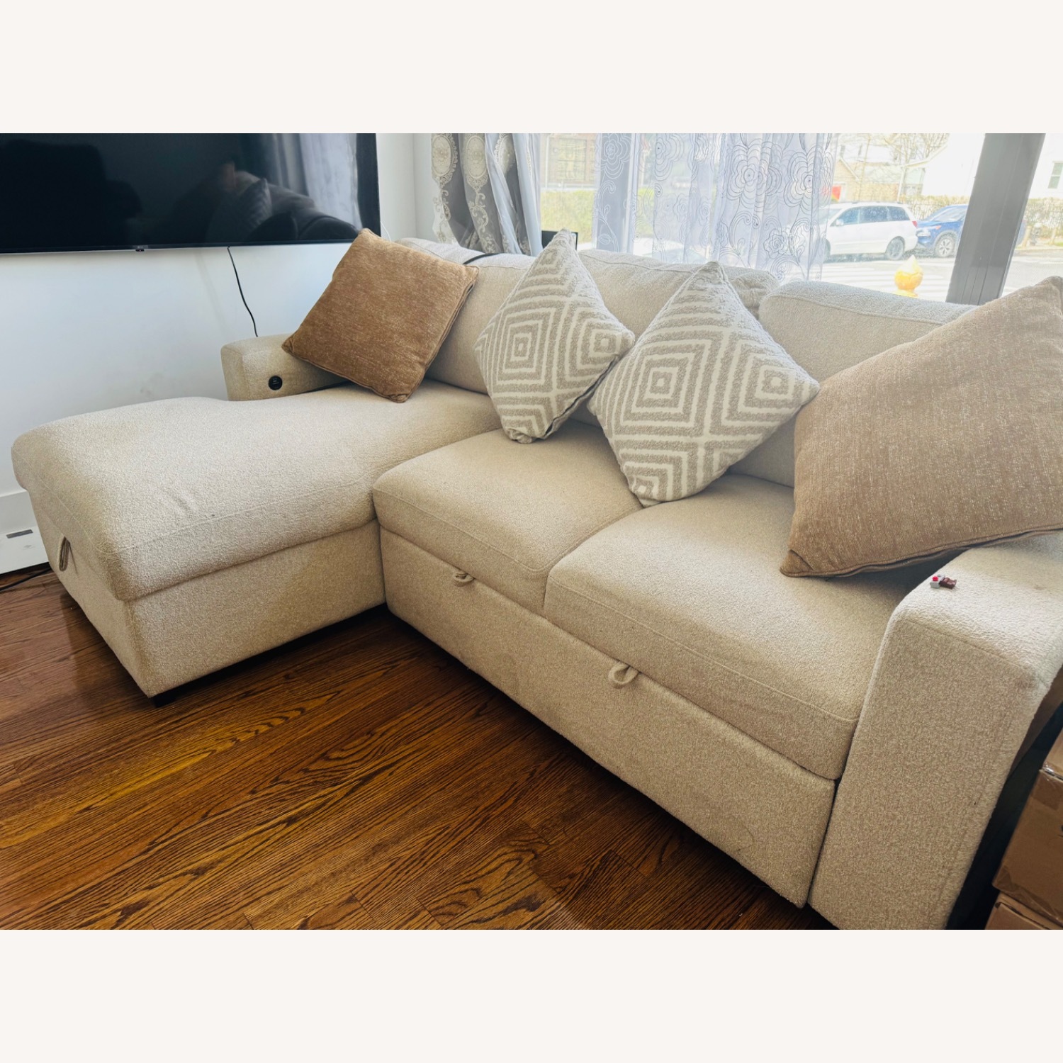 Sleeper Chaise Sectional with USB & USB-C Ports - image-3