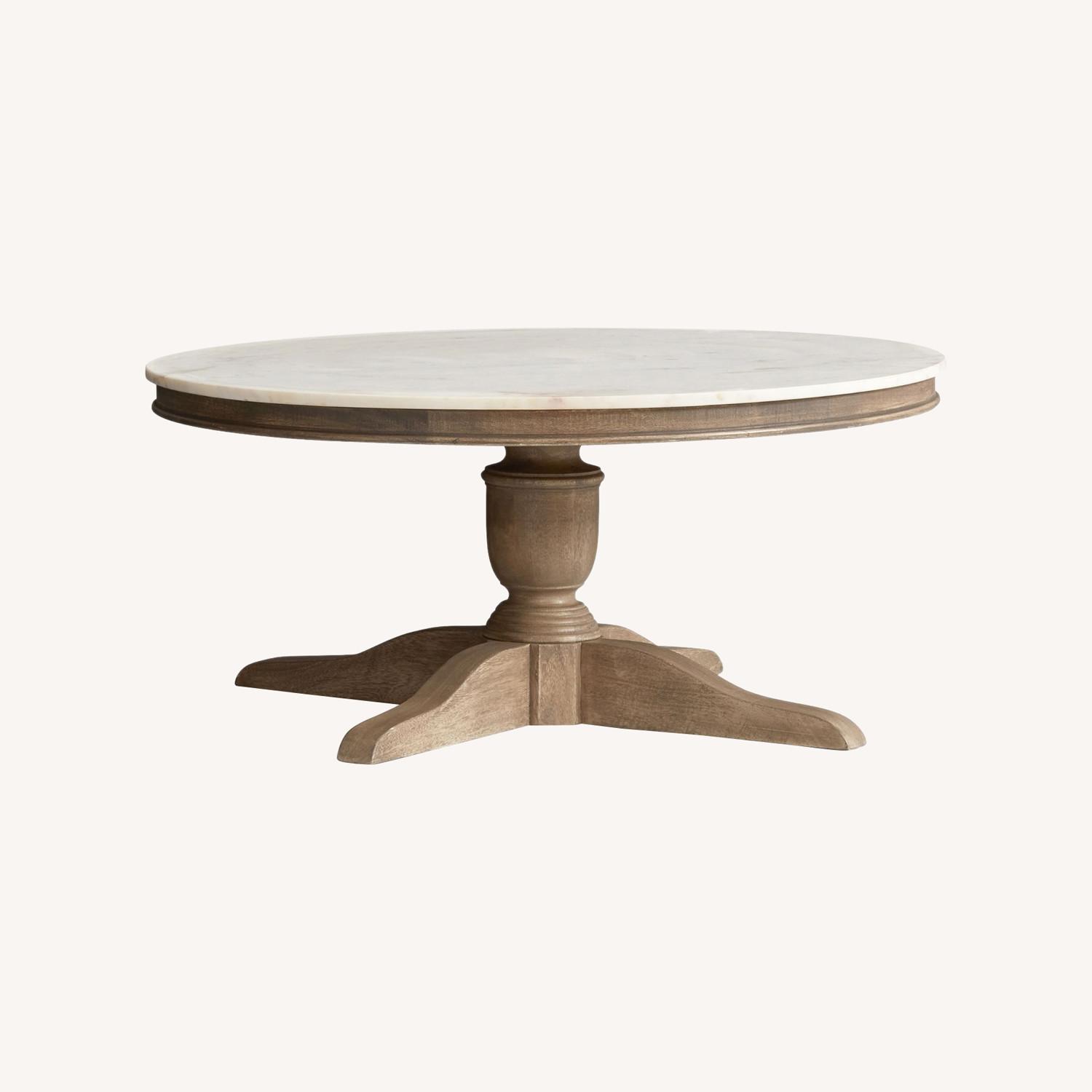 Pottery Barn Alexandra Round Marble Coffee Table - image-0