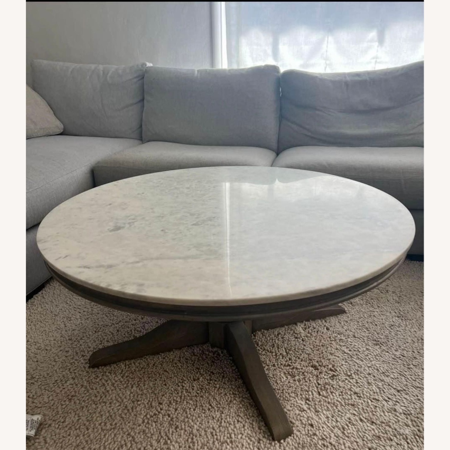 Pottery Barn Alexandra Round Marble Coffee Table - image-2