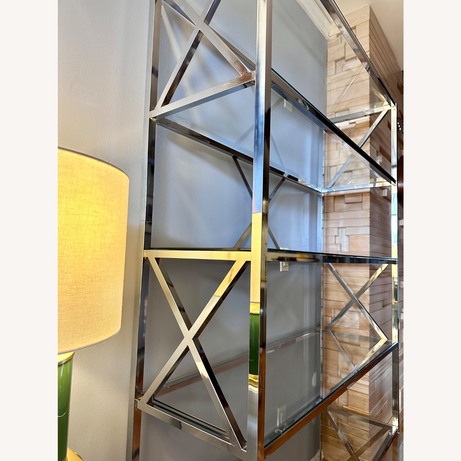 Safavieh Couture Chrome & Glass Bookcase - image-3