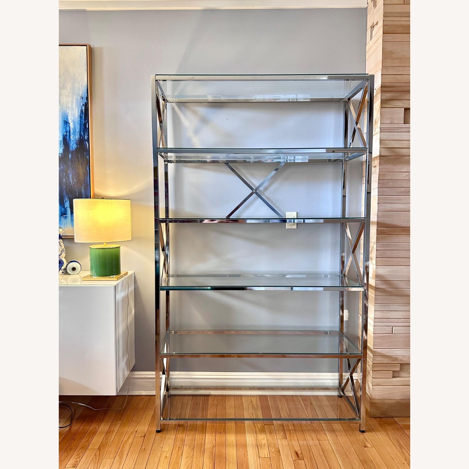 Safavieh Couture Chrome & Glass Bookcase - image-1