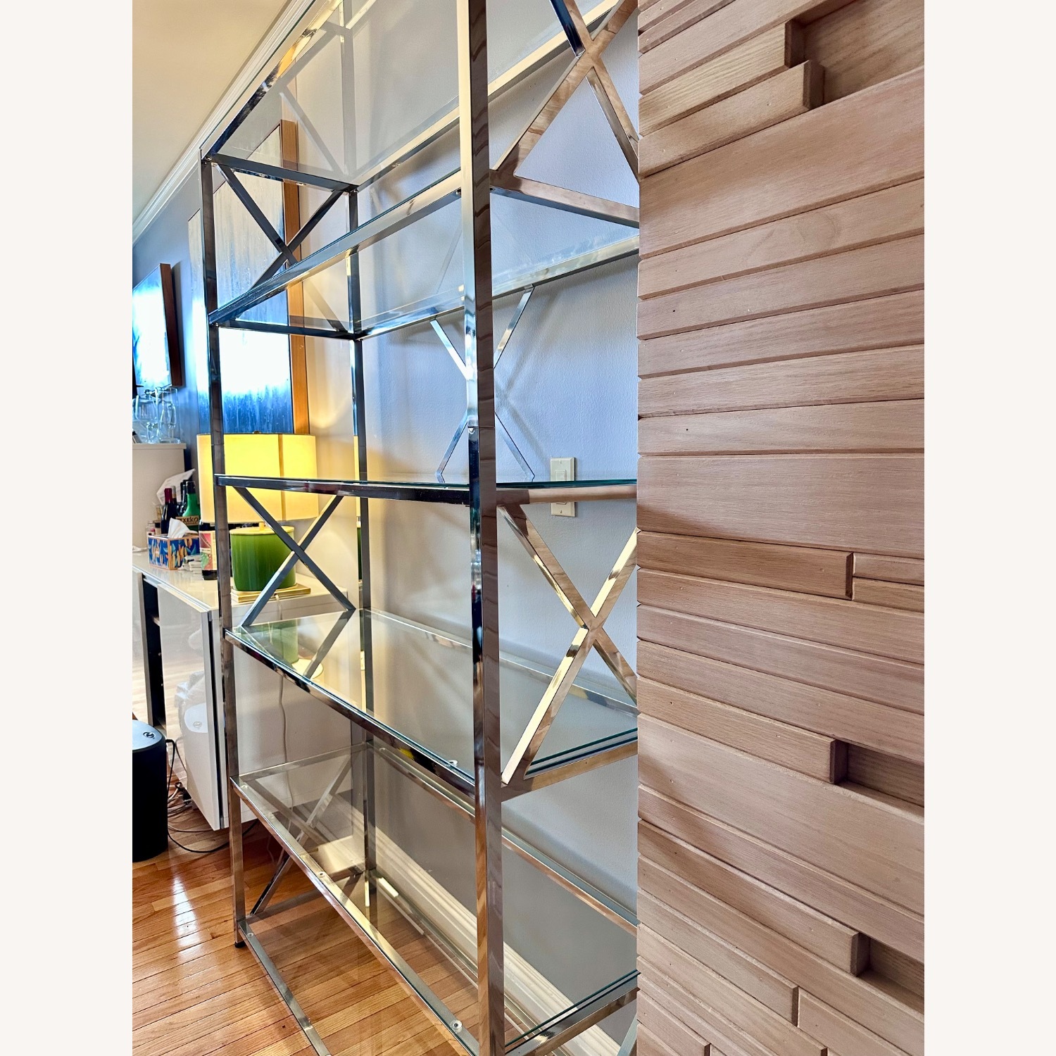 Safavieh Couture Chrome & Glass Bookcase - image-2