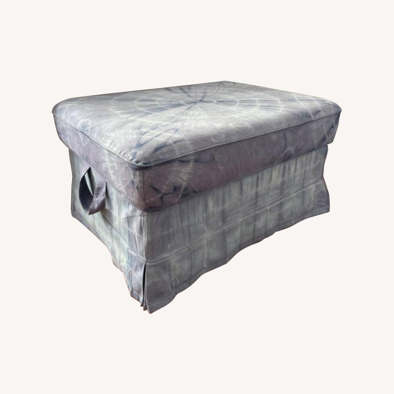 IKEA Ektorp Tie Dyed Storage Ottoman - image-0