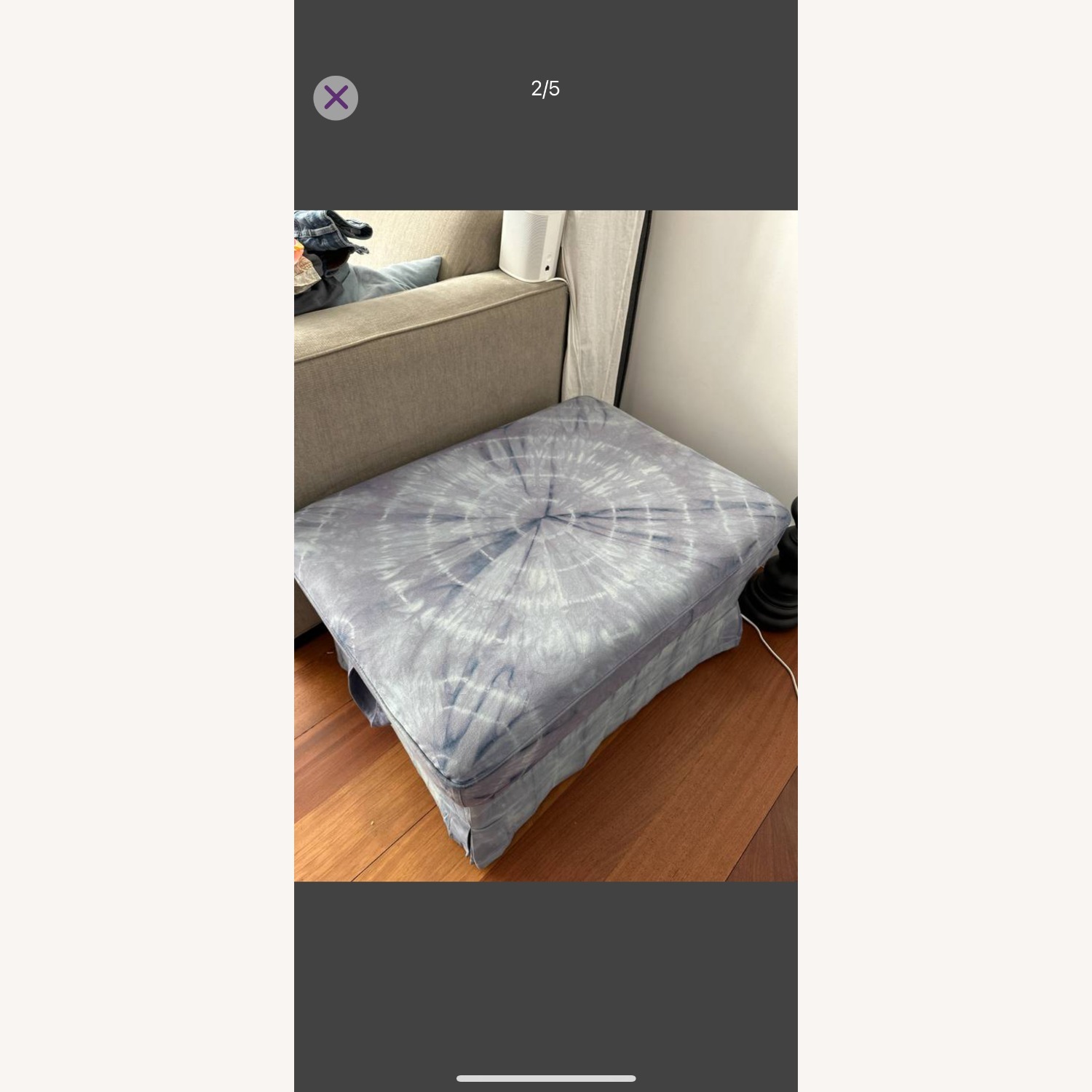 IKEA Ektorp Tie Dyed Storage Ottoman - image-5