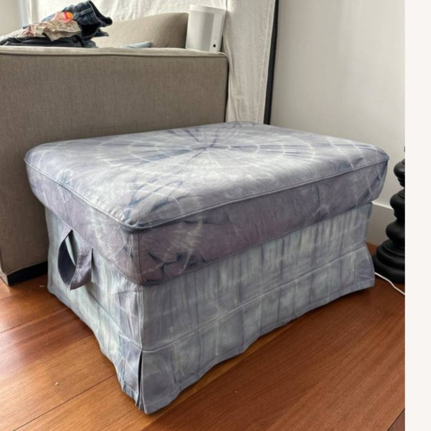 IKEA Ektorp Tie Dyed Storage Ottoman - image-1