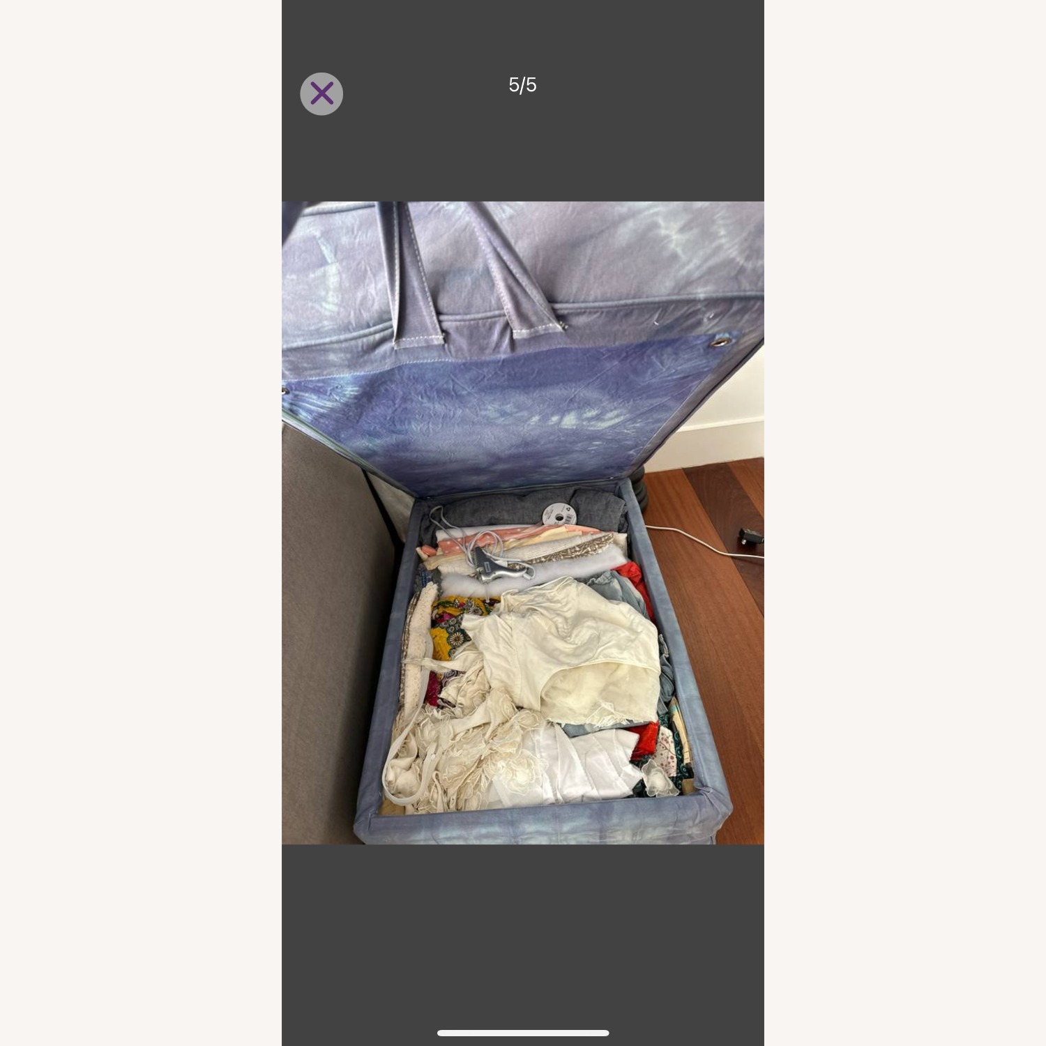 IKEA Ektorp Tie Dyed Storage Ottoman - image-4