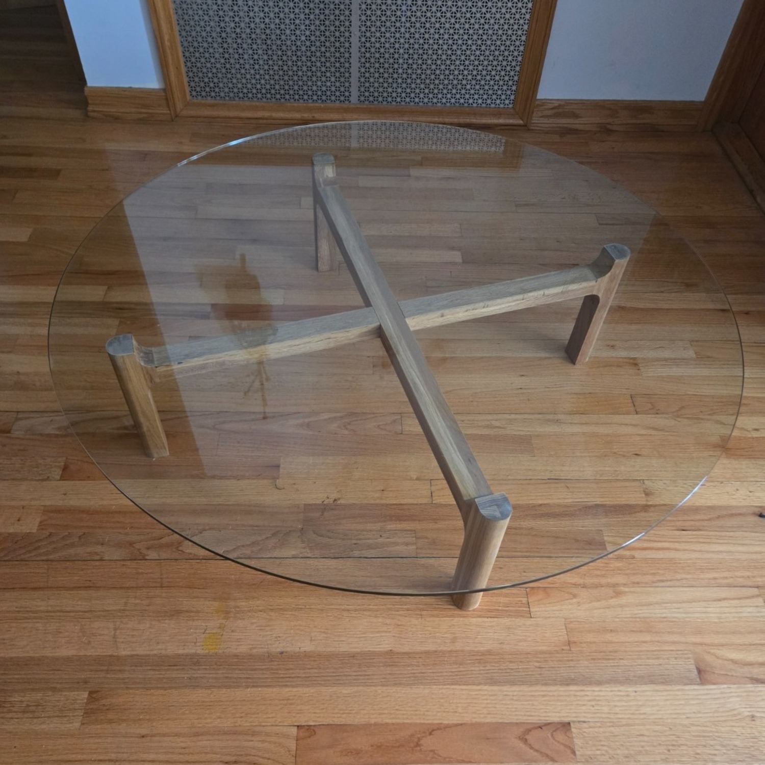 Blue Dot Round Glass Coffee Table  - image-4