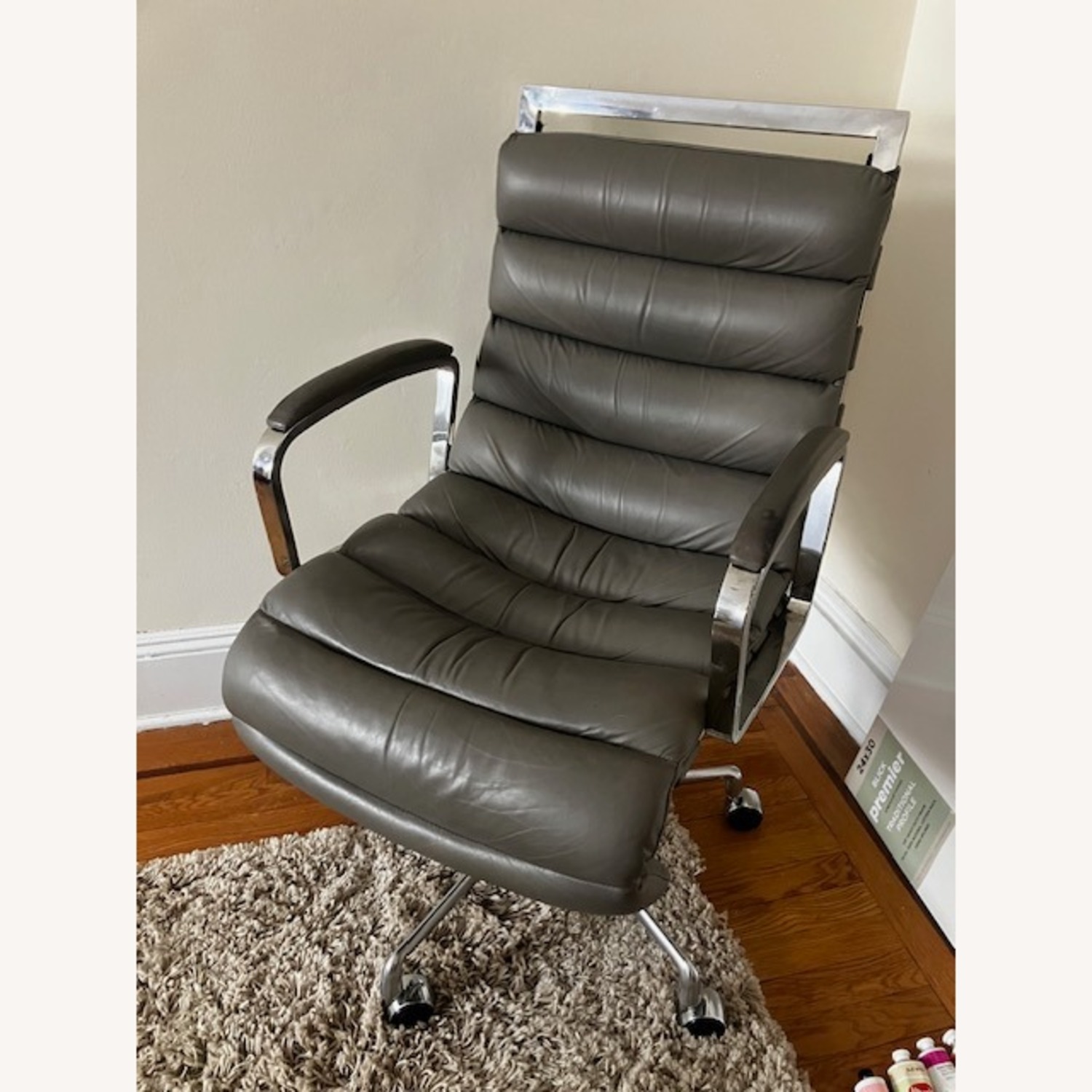 Restoration Hardware Oviedo Adjustable Leather Desk Chair - image-2