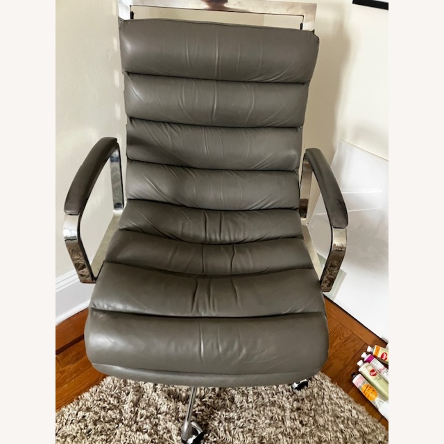 Restoration Hardware Oviedo Adjustable Leather Desk Chair - image-3