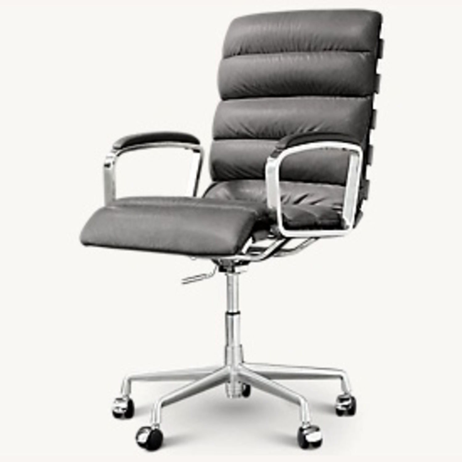 Restoration Hardware Oviedo Adjustable Leather Desk Chair - image-0