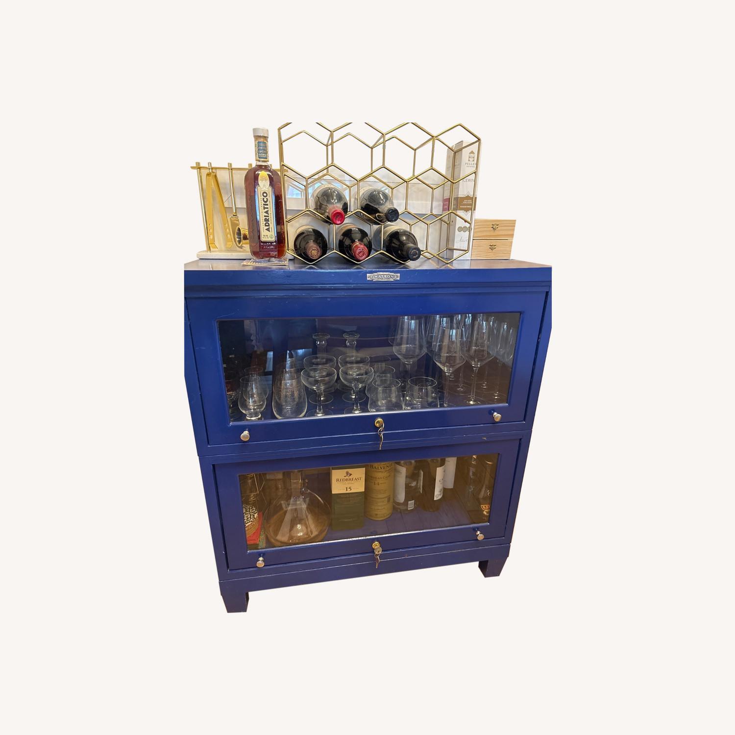 Vintage Metal and Glass Cabinet - image-0