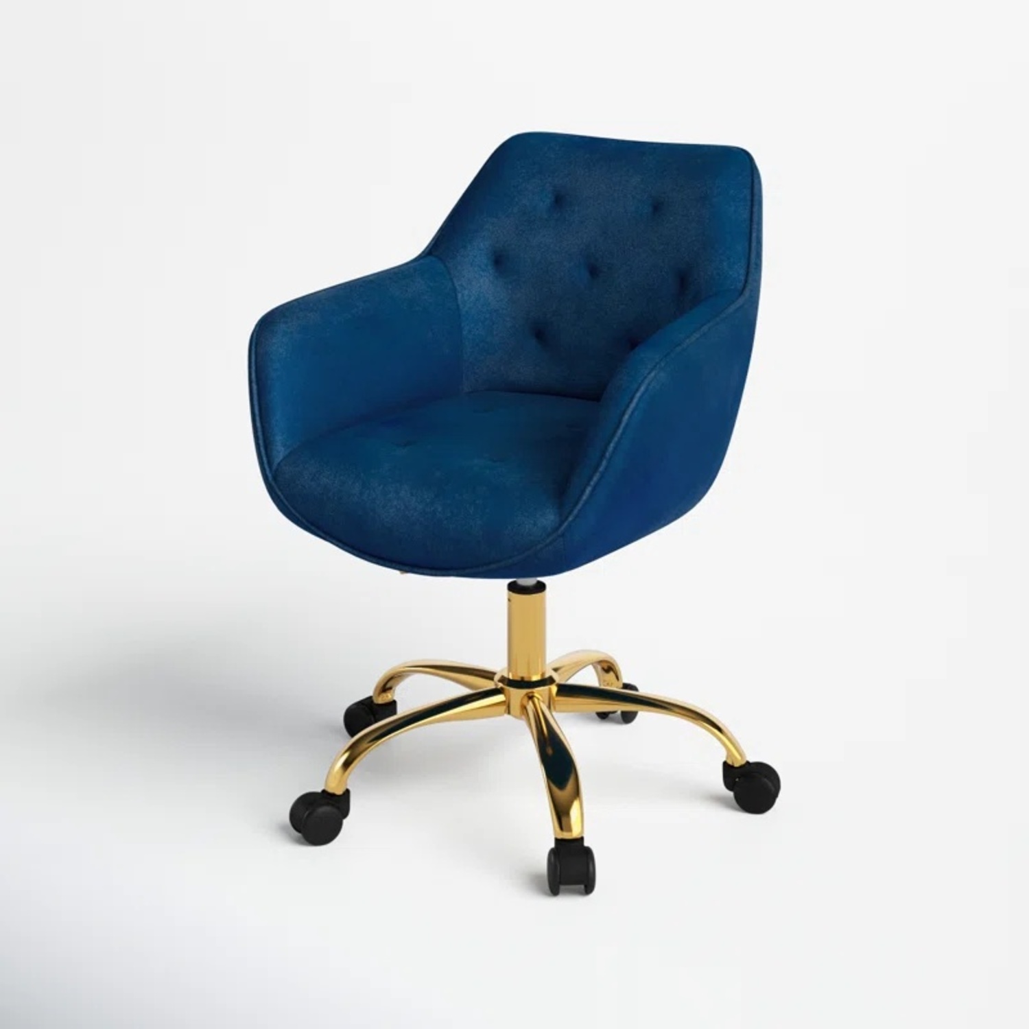 Wayfair Navy Blue Velvet Office Chair - image-4