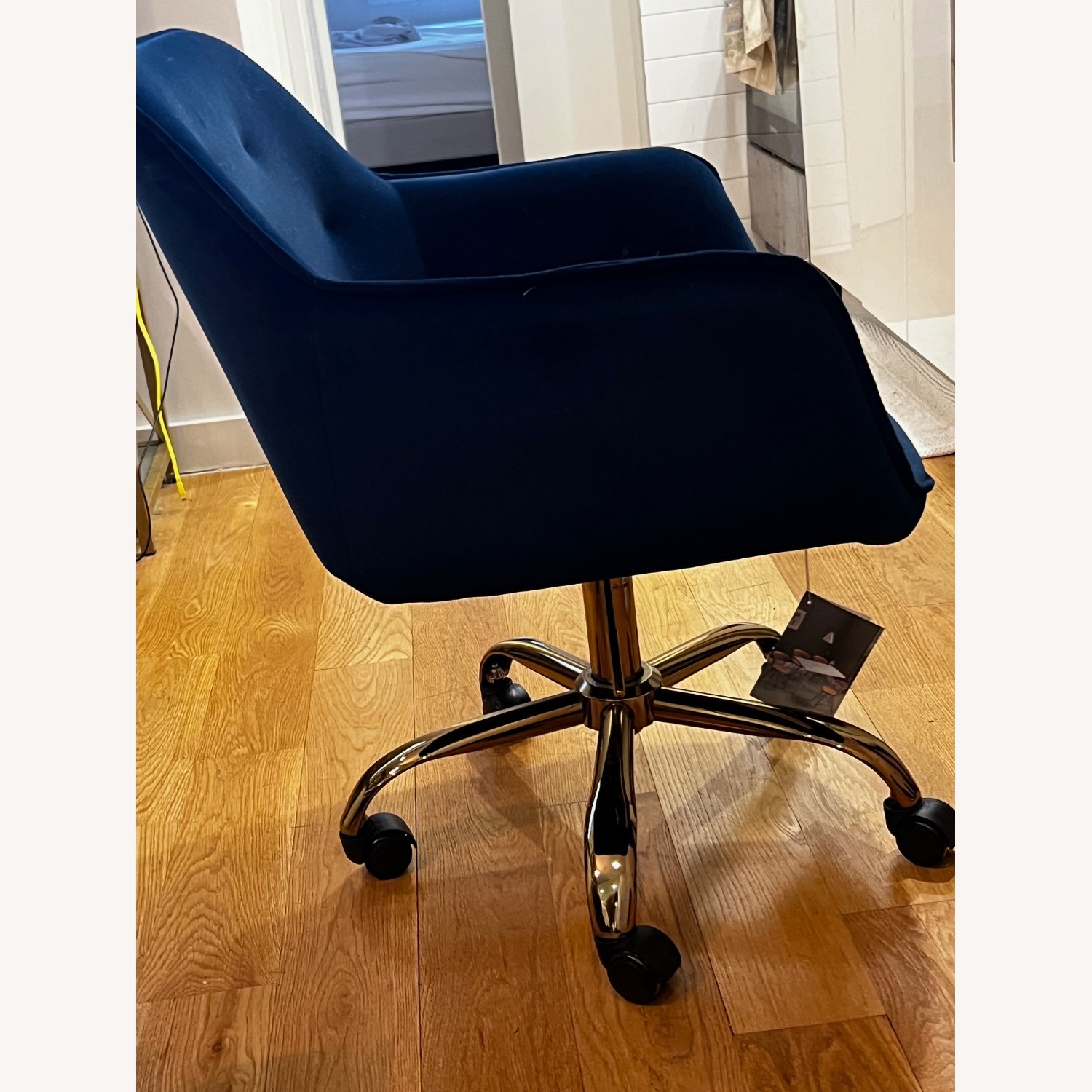 Wayfair Navy Blue Velvet Office Chair - image-3