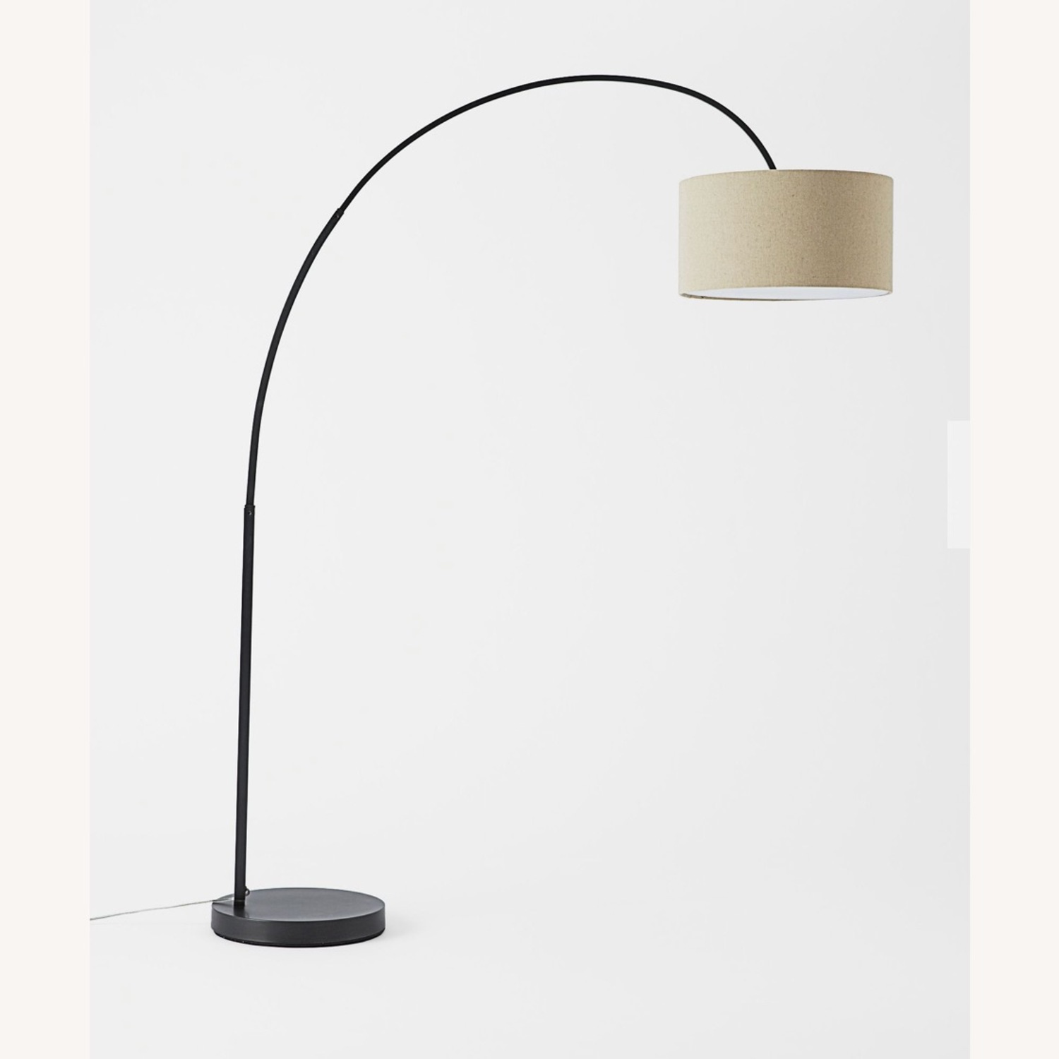 West Elm Overarching Linen Shade Floor Lamp - image-0