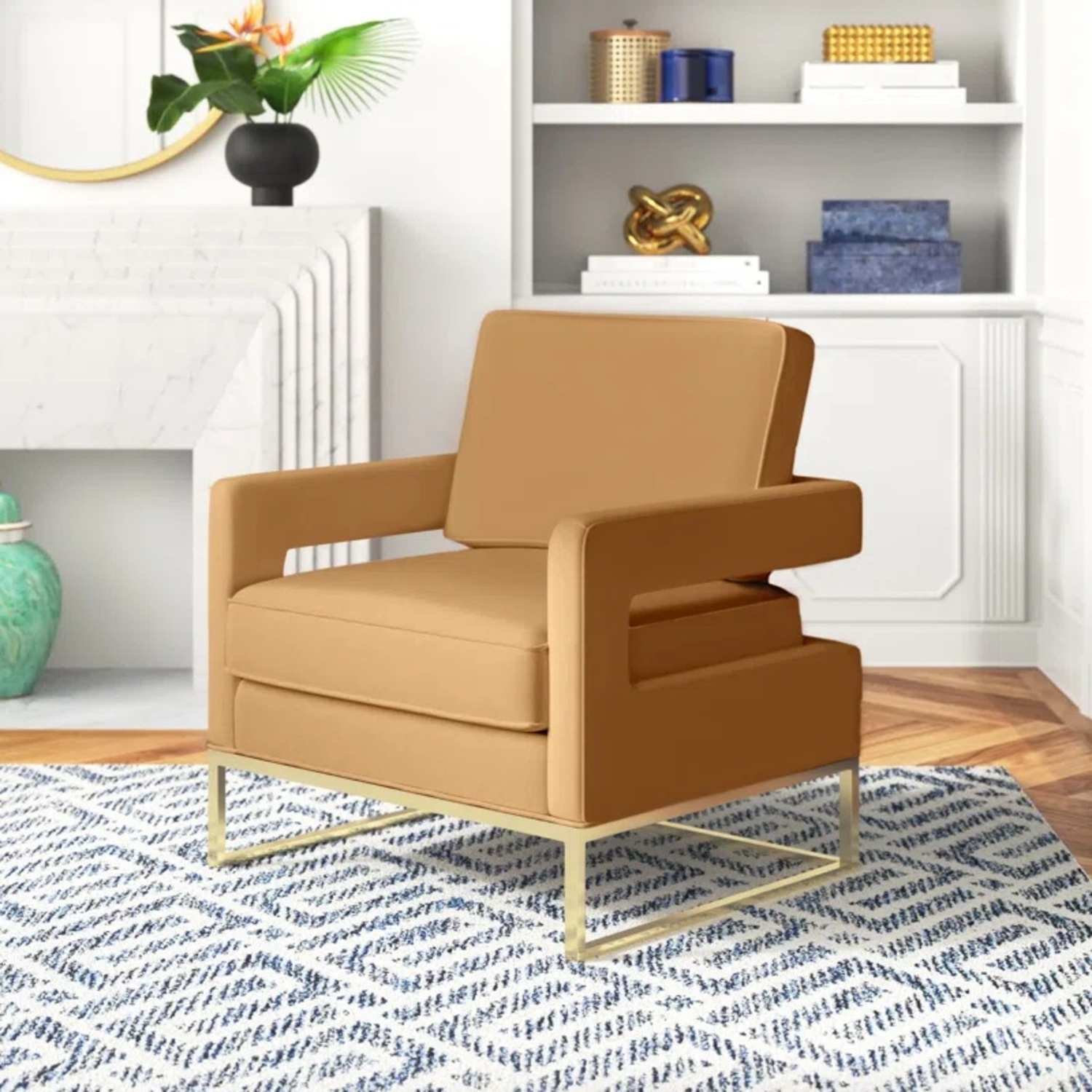 Comfy Bronze Velvet Arm Chair - image-6