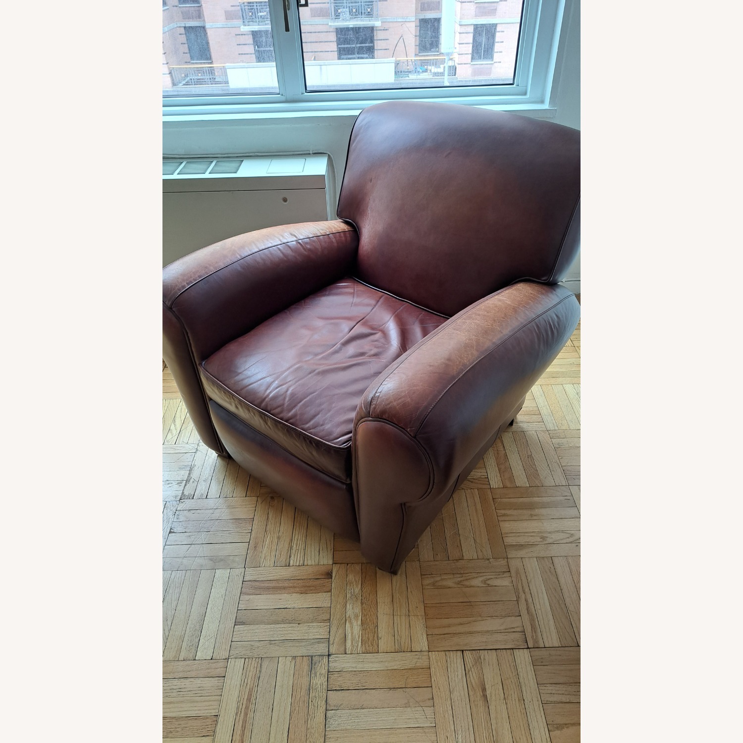 Pottery Barn Manhattan Leather Arm Chair - image-5