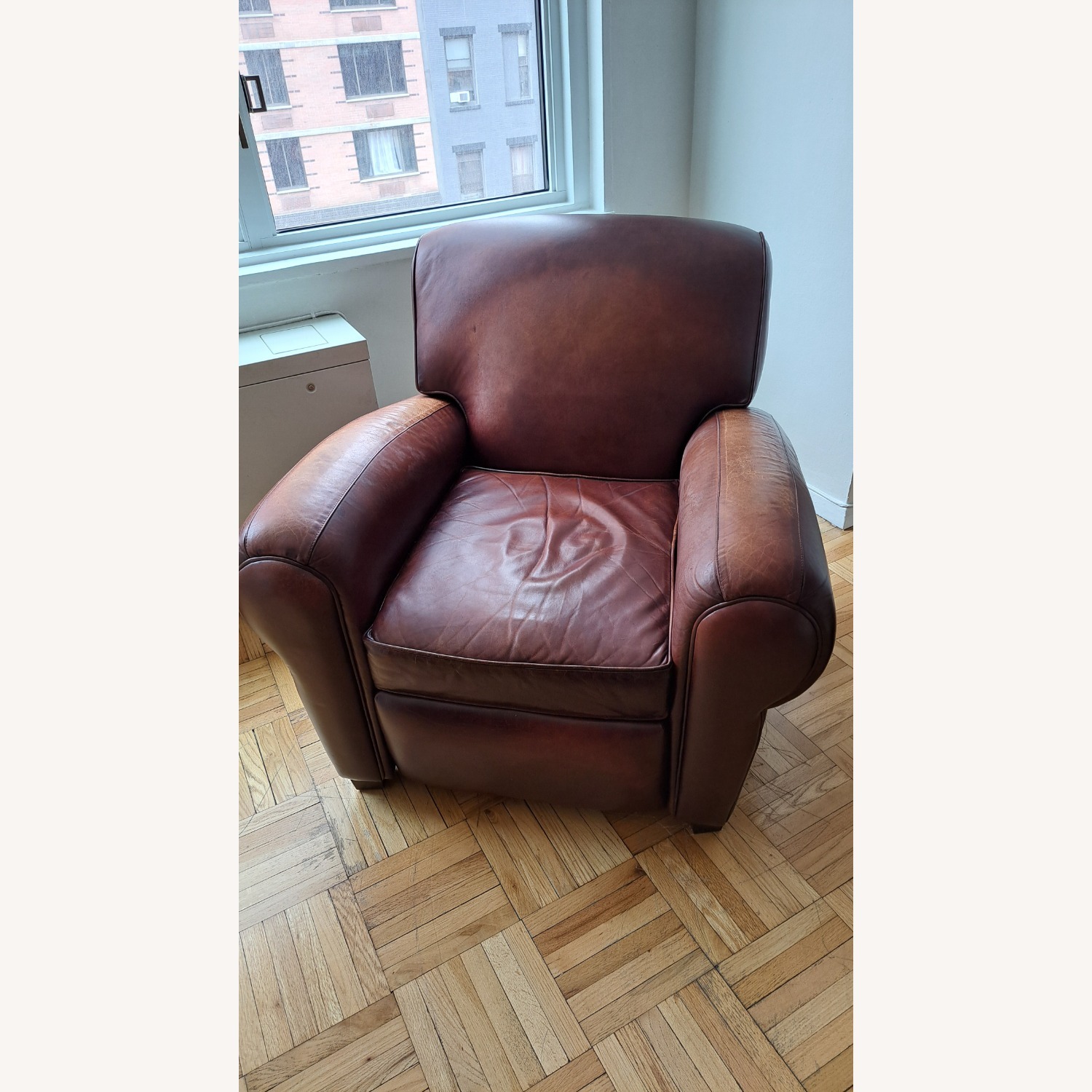 Pottery Barn Manhattan Leather Arm Chair - image-6
