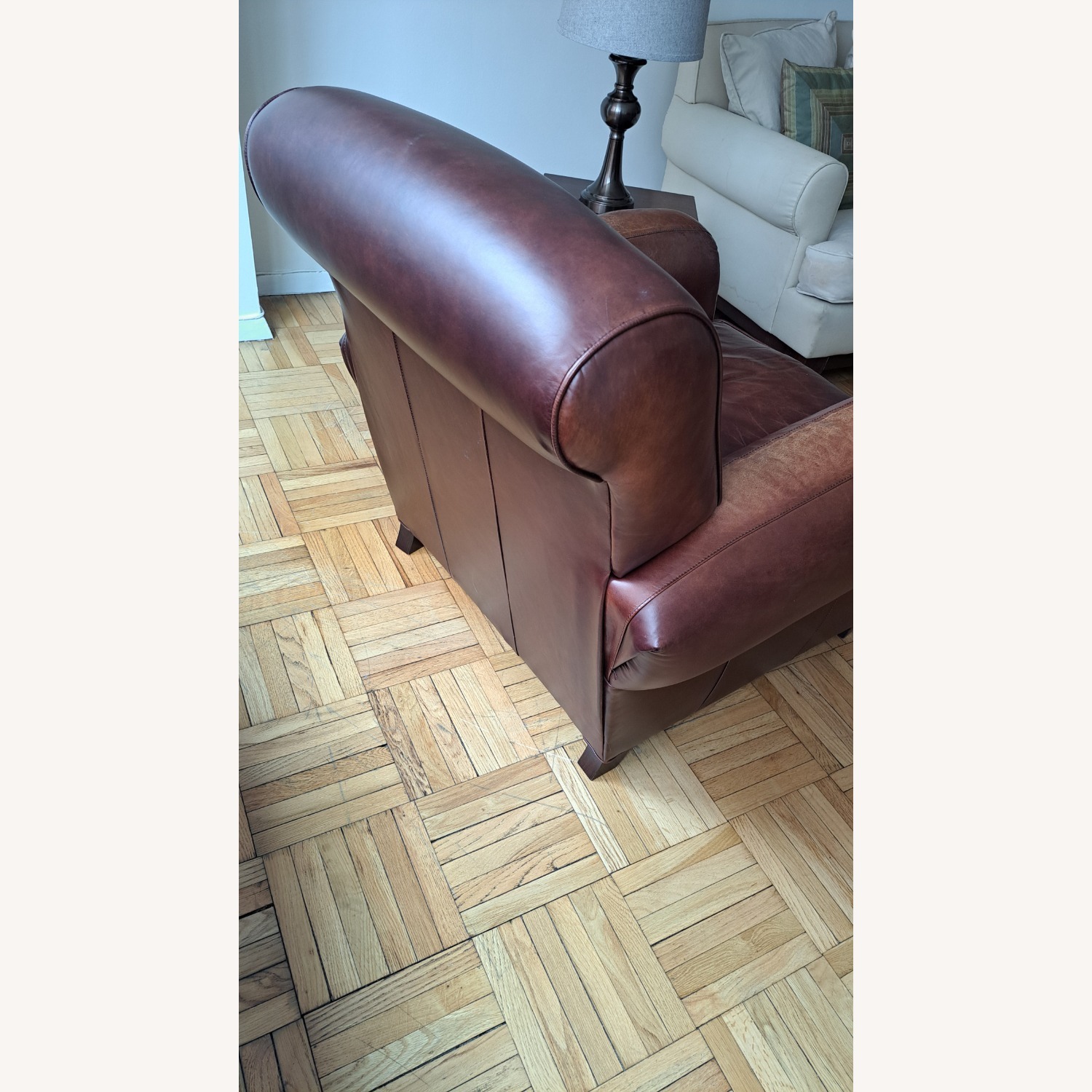Pottery Barn Manhattan Leather Arm Chair - image-4