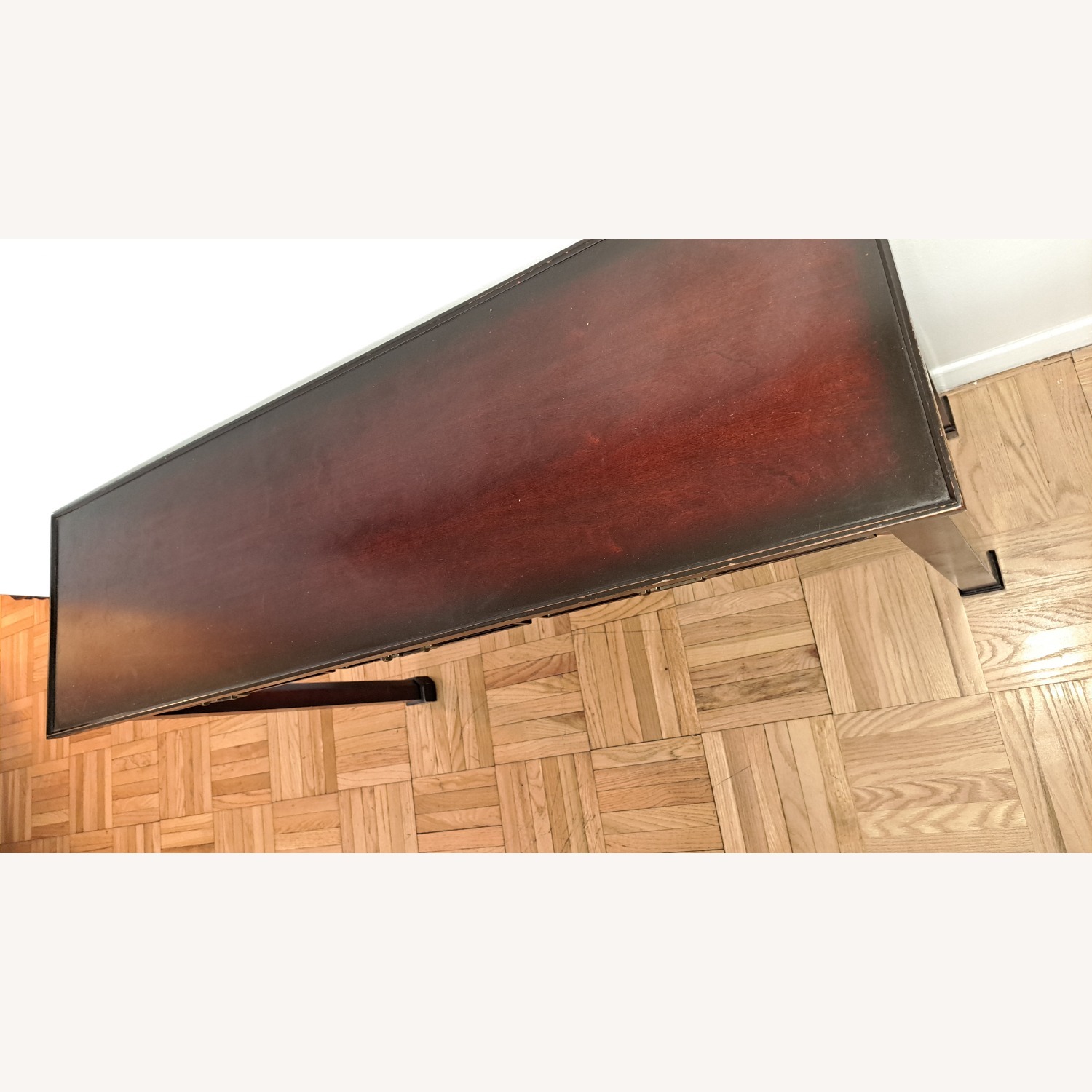 Dark Brown Console Table - 3 Drawers - image-2