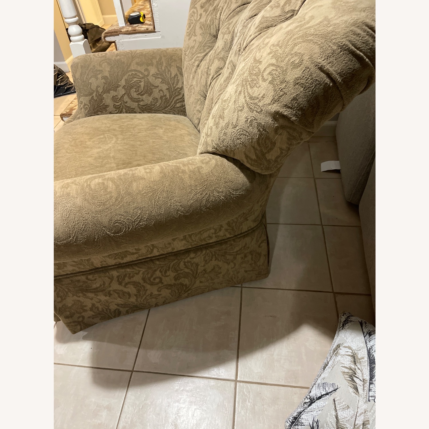 Cozy Olive Green Sofa Chair - image-3