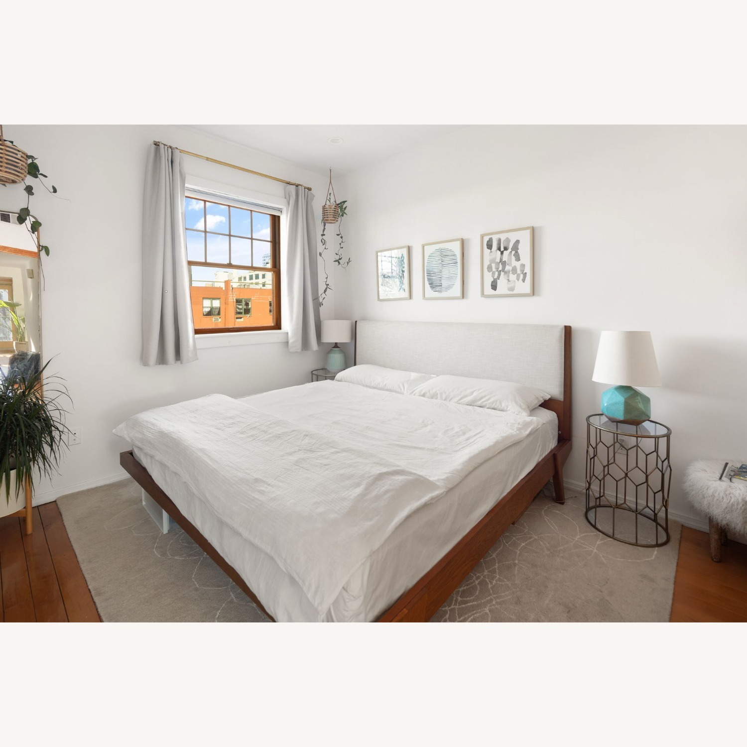 West Elm Modern King Size Bed - image-1