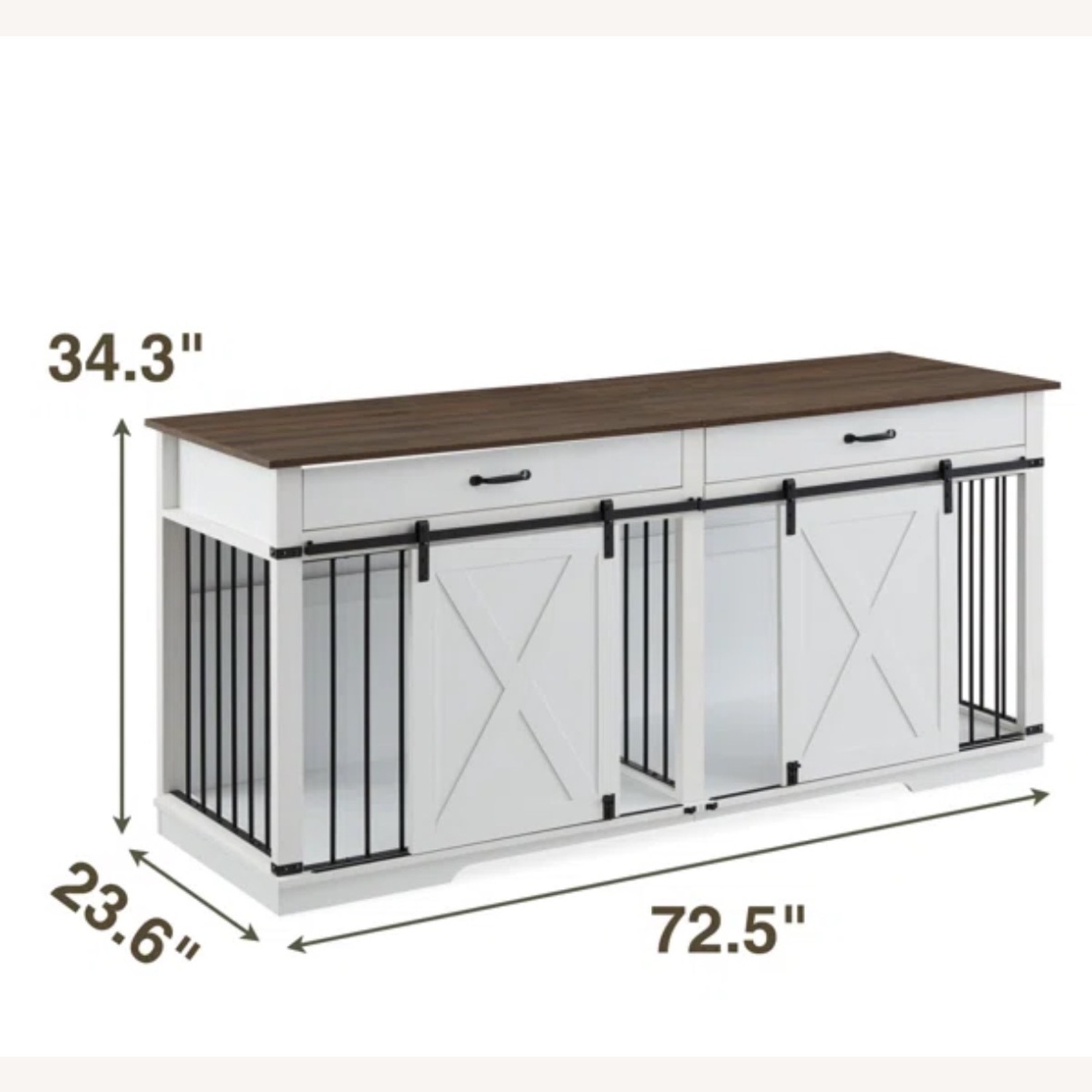 TV Console with Built In Dog Crate - image-3
