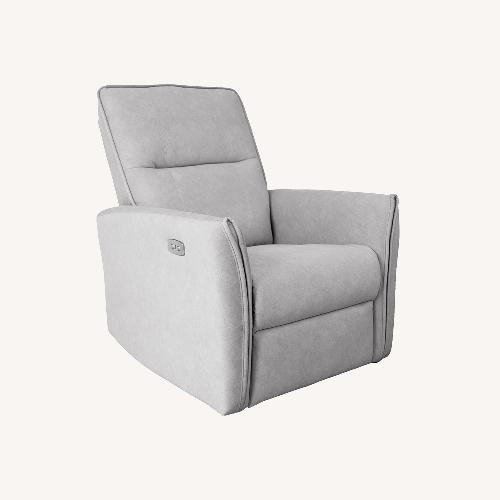 Used Ashland Grey Suede Recliner Chair for sale on AptDeco
