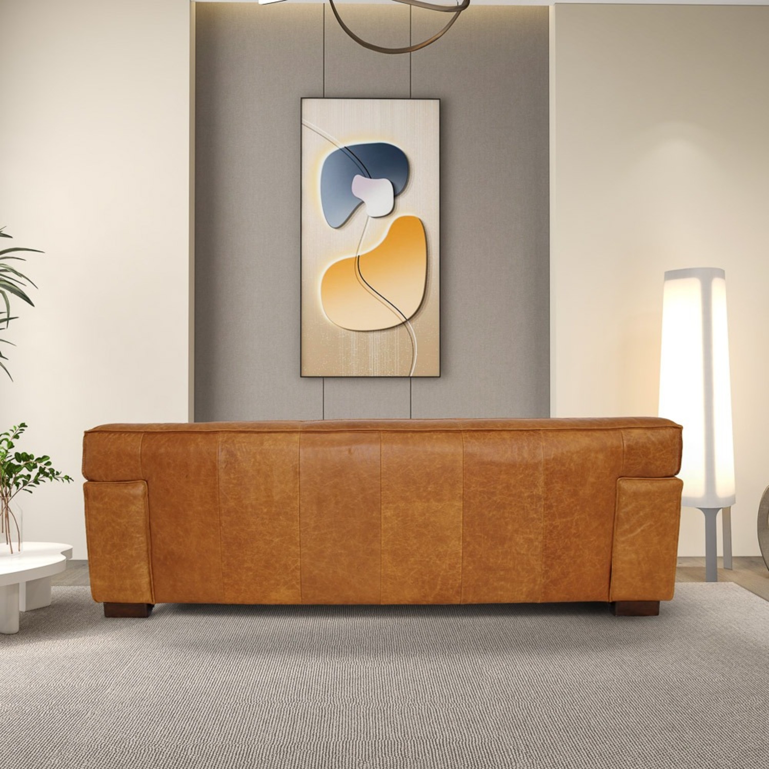 Newbury Leather Sofa - Waxy Cognac - image-4