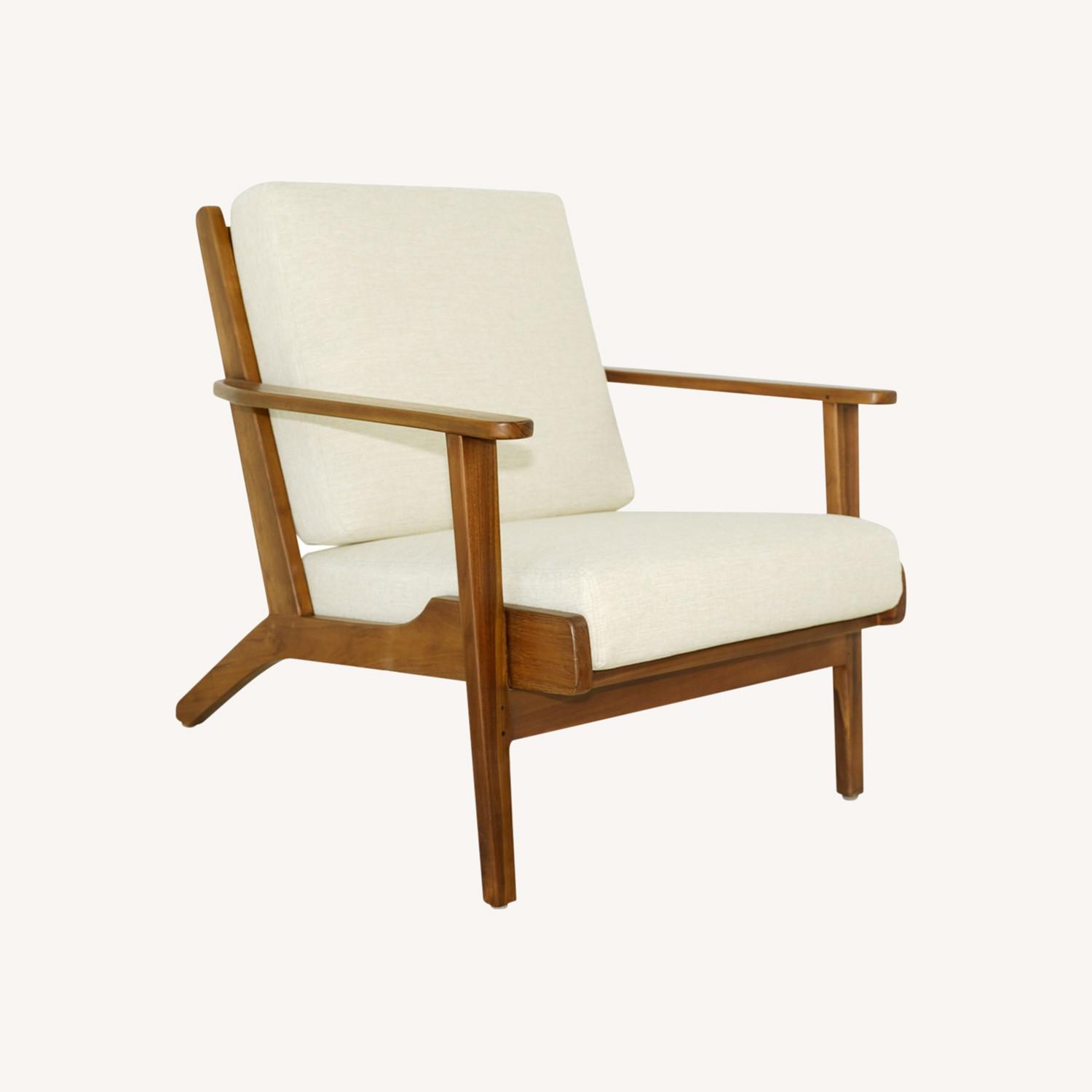 Kyle Linen Lounge Chair - Cream - image-0