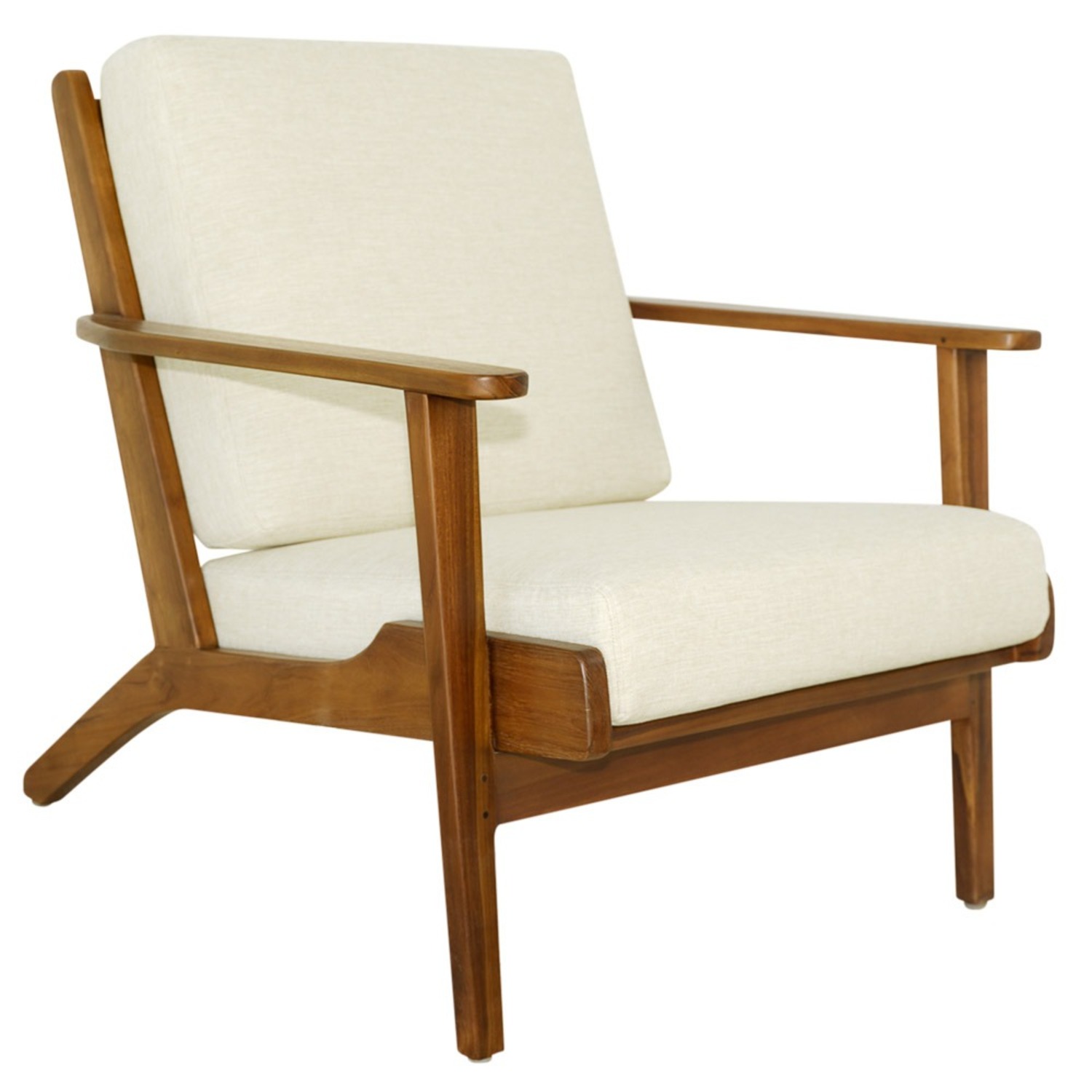 Kyle Linen Lounge Chair - Cream - image-1